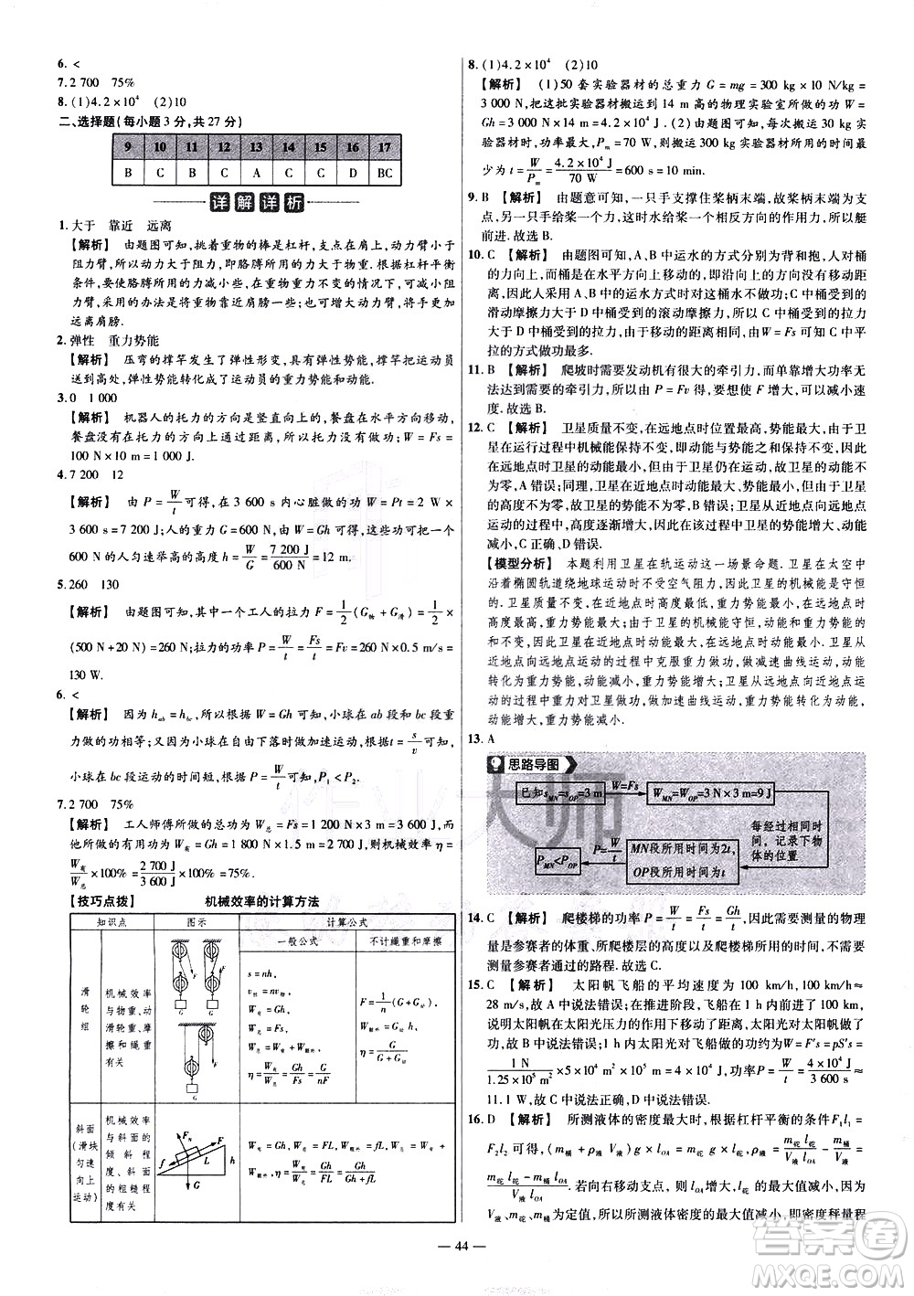 延邊教育出版社2021版金考卷活頁(yè)題選名師名題單元雙測(cè)卷物理八年級(jí)下冊(cè)HK滬科版答案