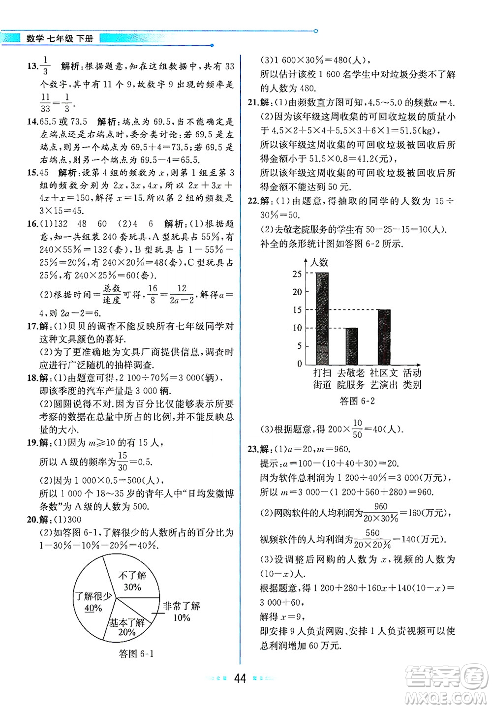 現(xiàn)代教育出版社2021教材解讀數(shù)學(xué)七年級(jí)下冊(cè)ZJ浙教版答案