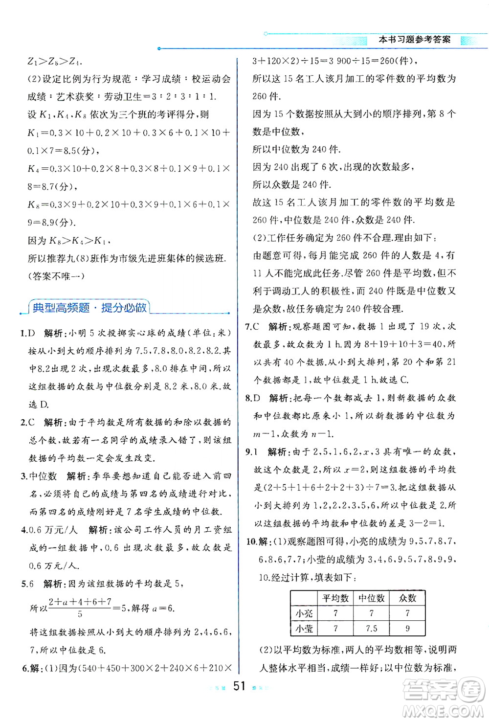 現(xiàn)代教育出版社2021教材解讀數(shù)學(xué)八年級下冊HS華師大版答案