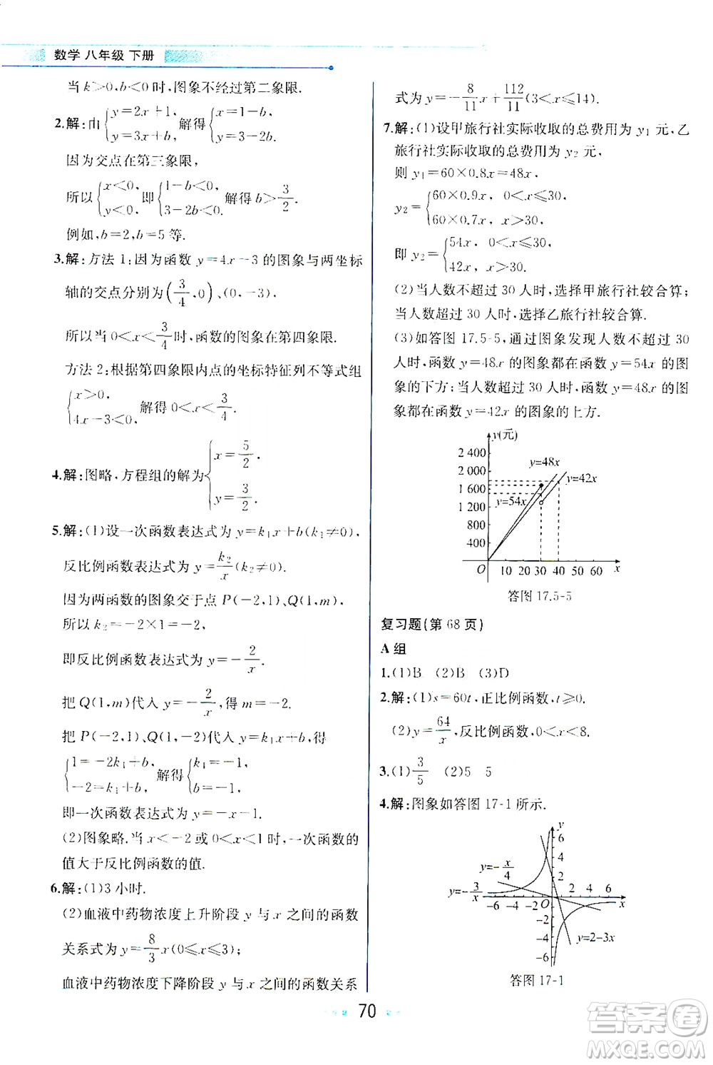 現(xiàn)代教育出版社2021教材解讀數(shù)學(xué)八年級下冊HS華師大版答案