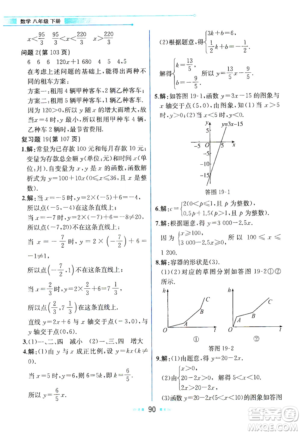 人民教育出版社2021教材解讀數(shù)學(xué)八年級下冊人教版答案