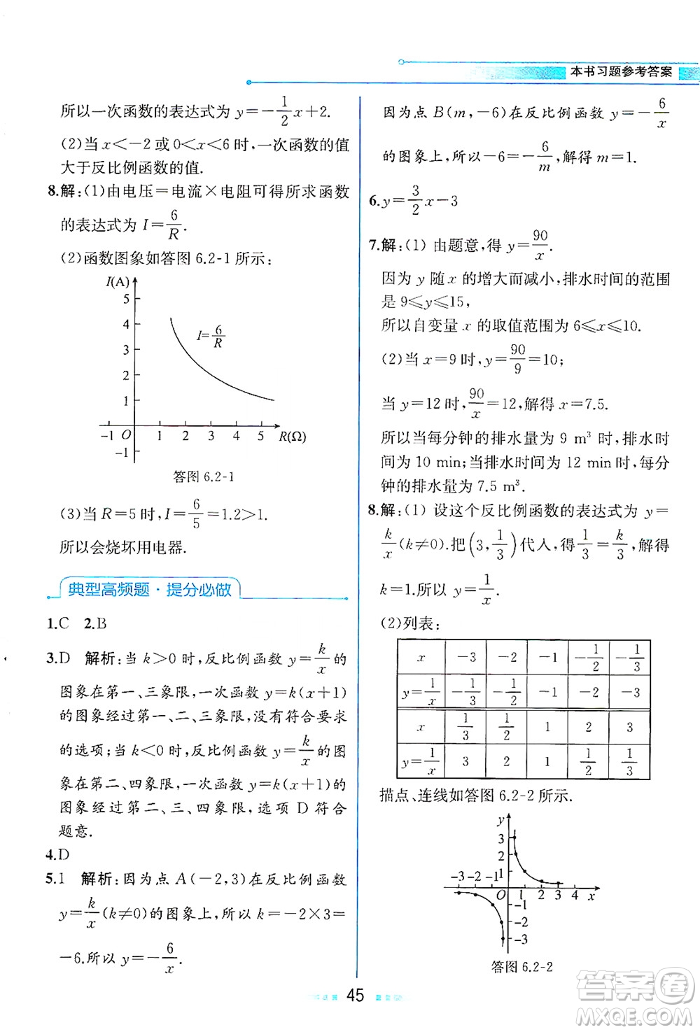 現(xiàn)代教育出版社2021教材解讀數(shù)學(xué)八年級下冊ZJ浙教版答案