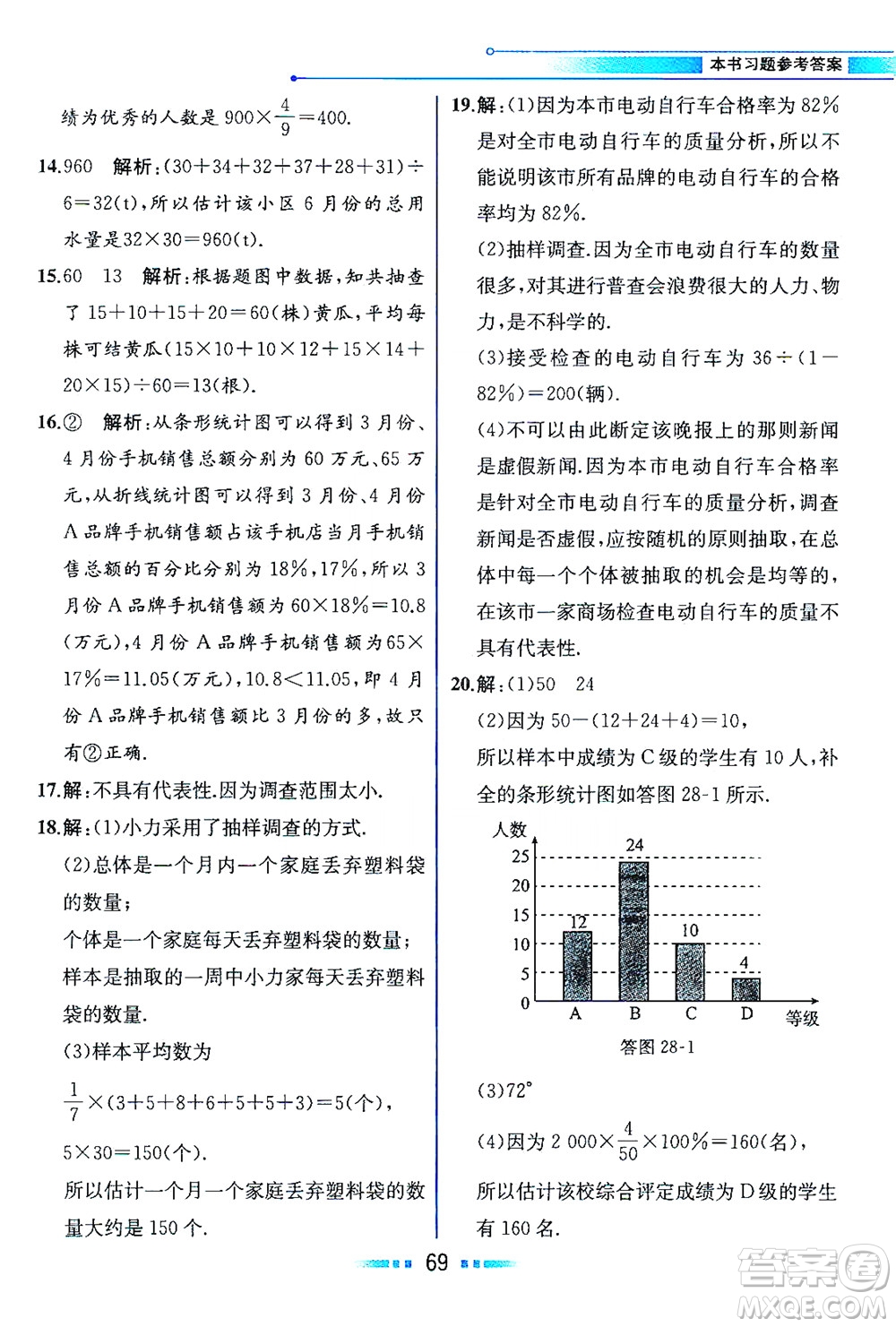 現(xiàn)代教育出版社2021教材解讀數(shù)學(xué)九年級(jí)下冊(cè)HS華師版答案