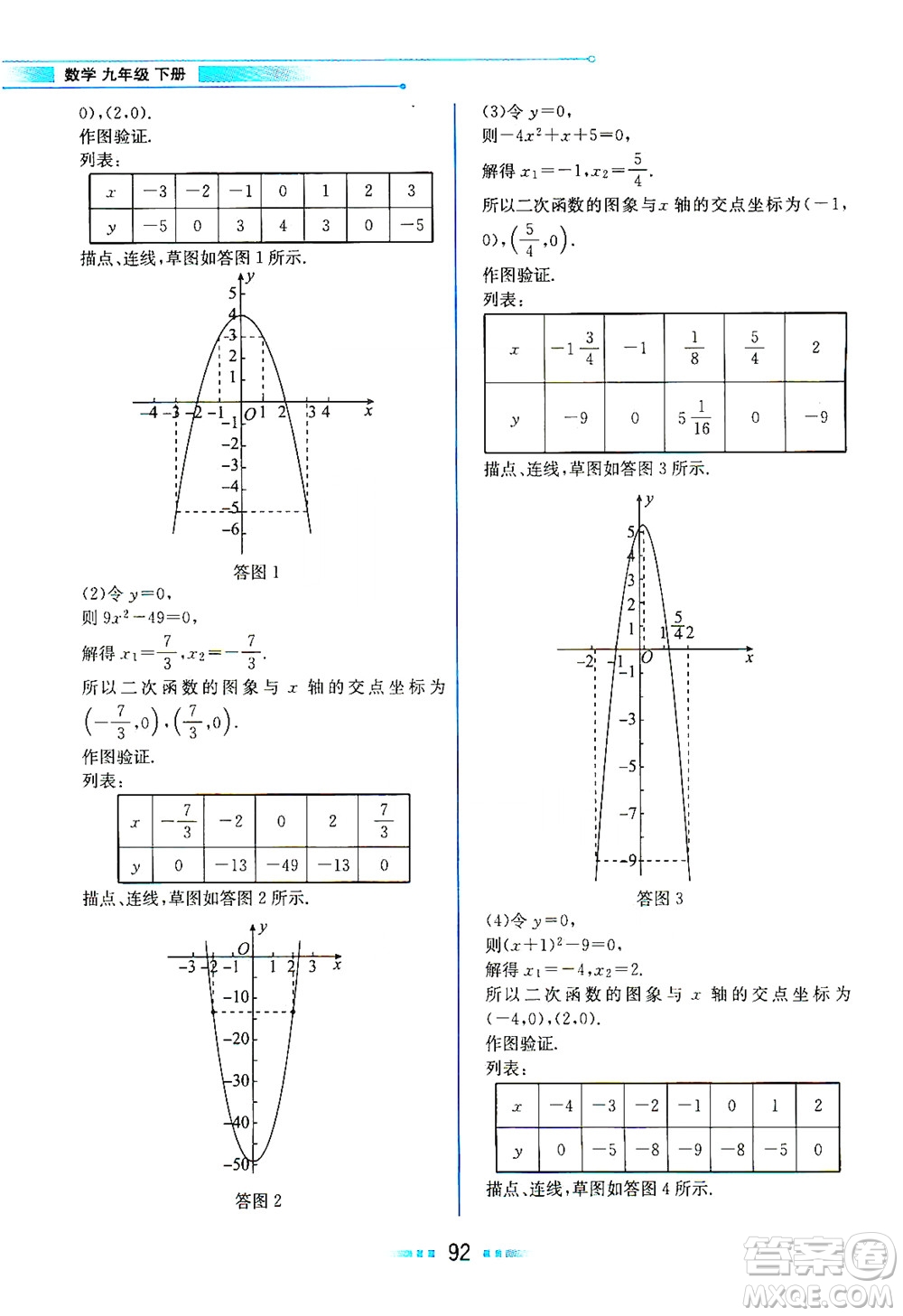 現(xiàn)代教育出版社2021教材解讀數(shù)學(xué)九年級(jí)下冊(cè)BS北師大版答案