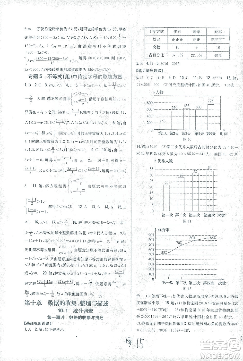 吉林人民出版社2021全科王同步課時(shí)練習(xí)數(shù)學(xué)七年級(jí)下冊(cè)新課標(biāo)人教版答案