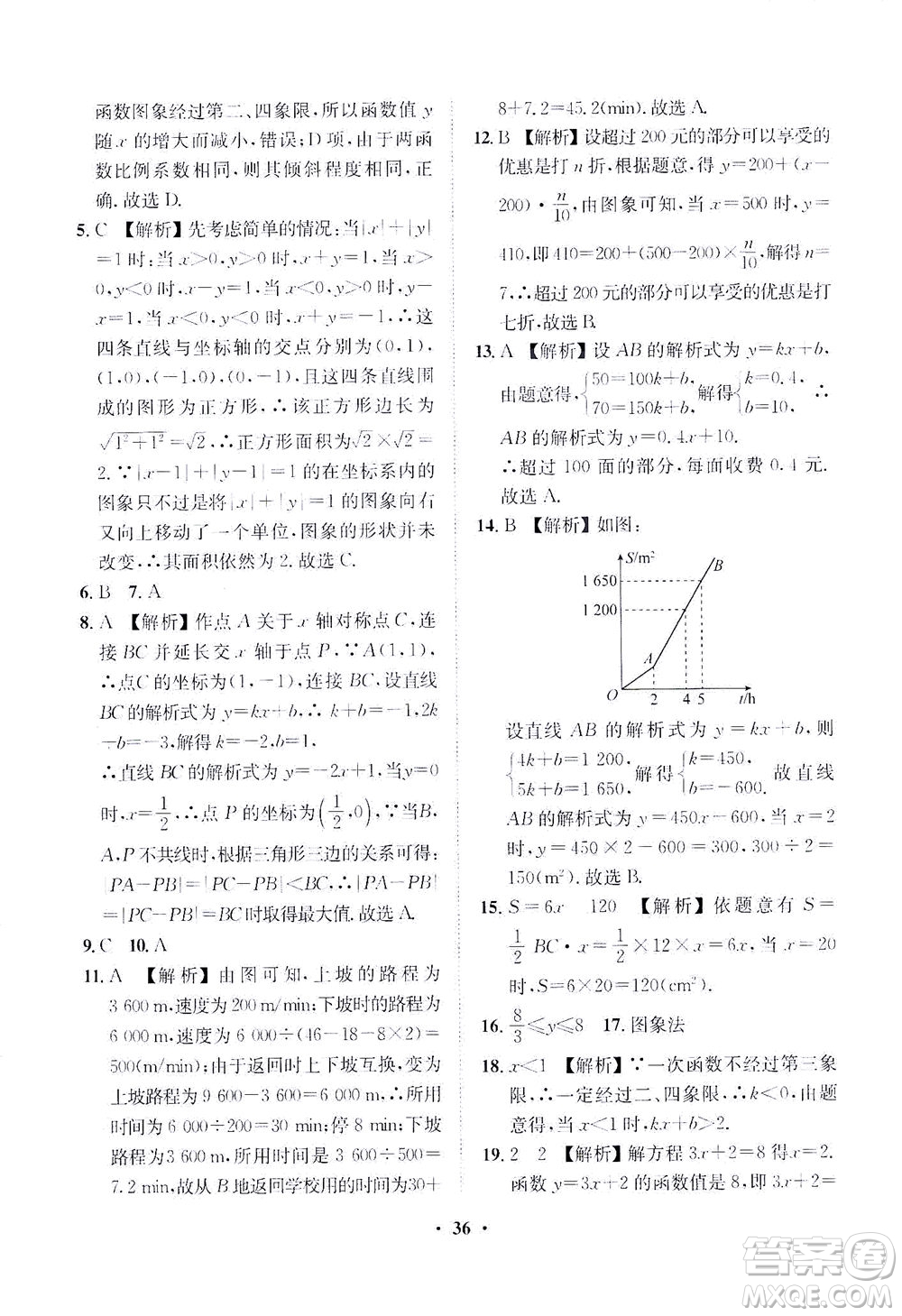 山東畫報(bào)出版社2021一課三練單元測(cè)試數(shù)學(xué)八年級(jí)下冊(cè)人教版答案