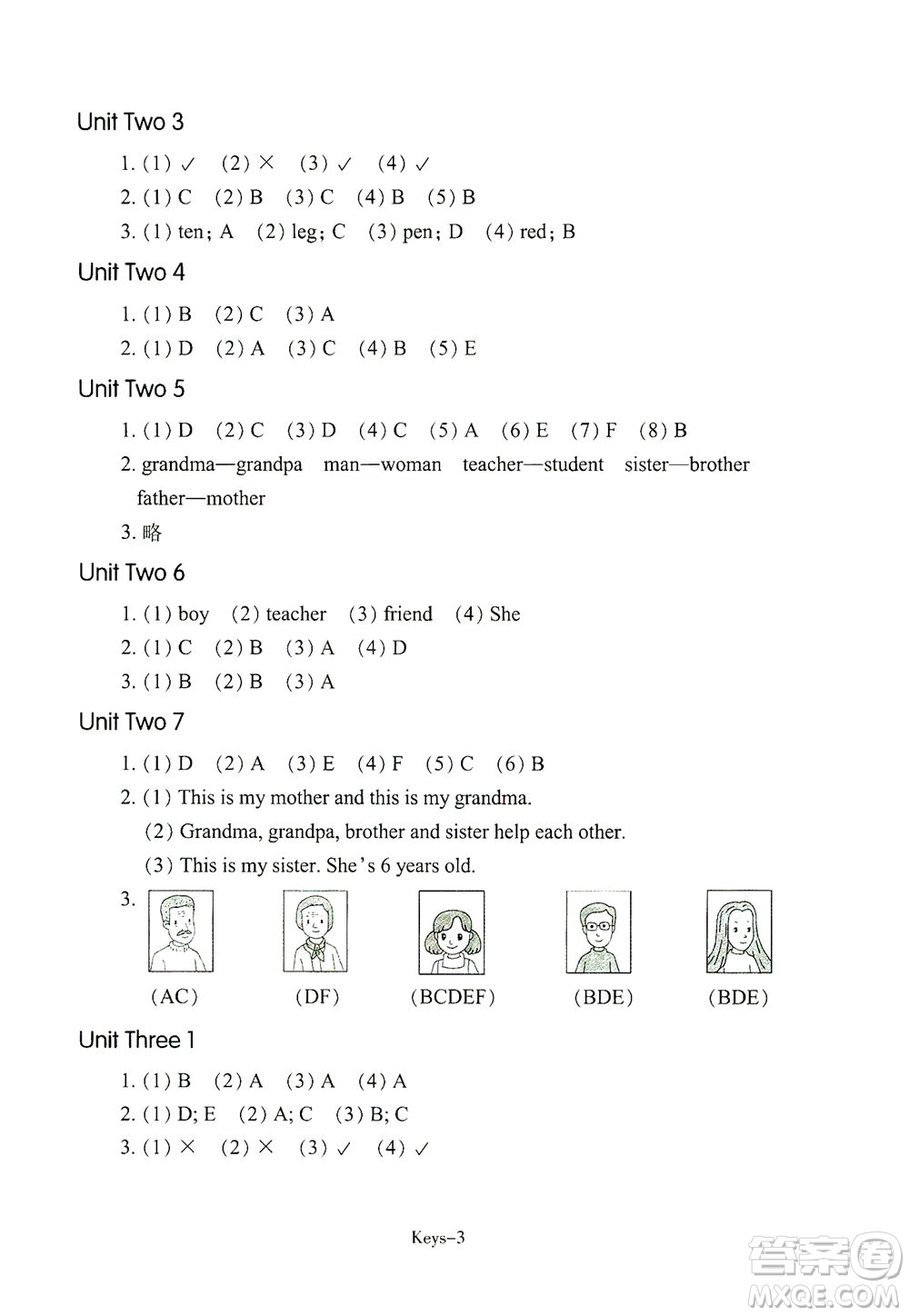 浙江少年兒童出版社2021每課一練三年級(jí)下冊(cè)小學(xué)英語R人教版答案