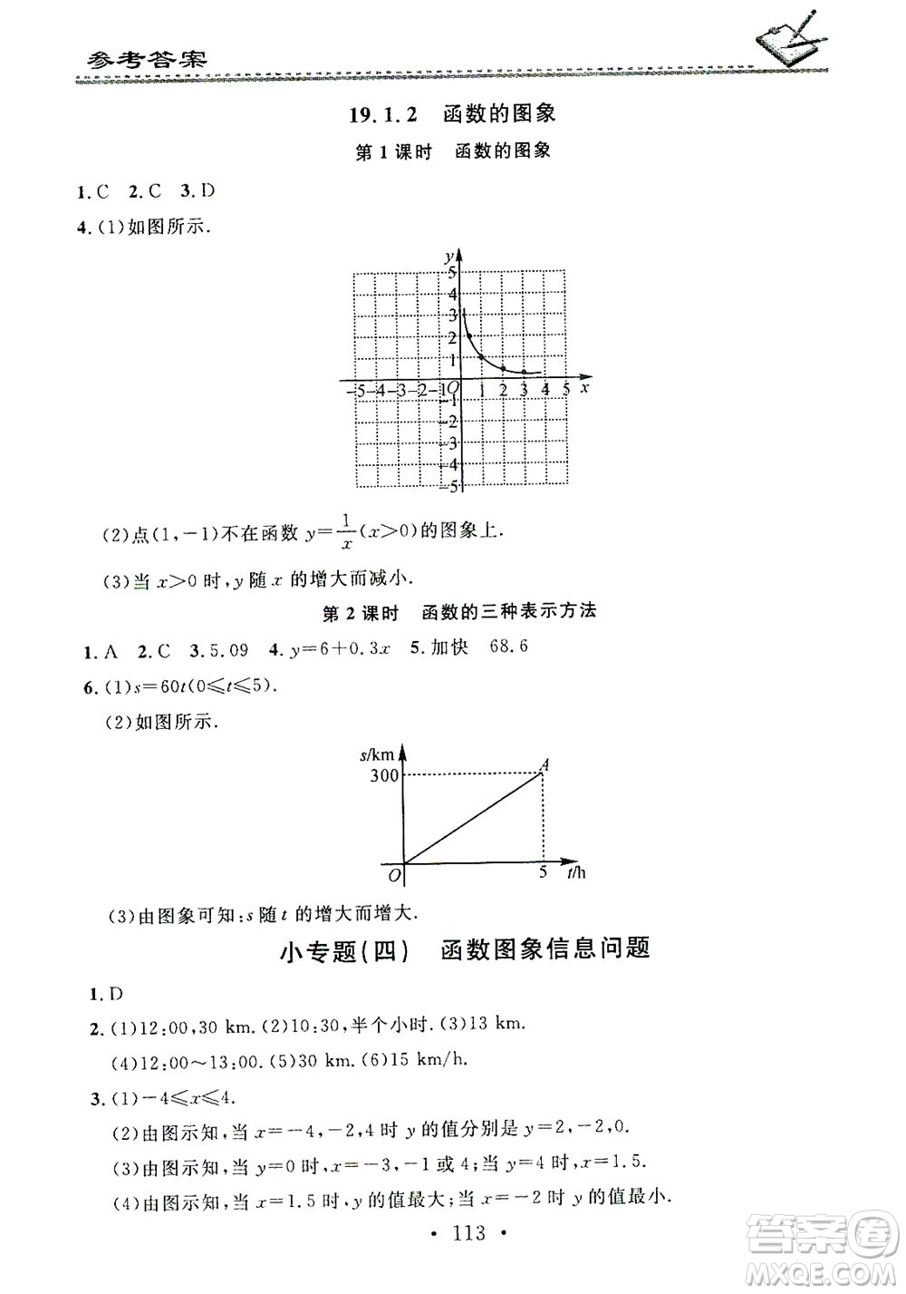 廣東經濟出版社2021名校課堂小練習數學八年級下冊RJ人教版答案