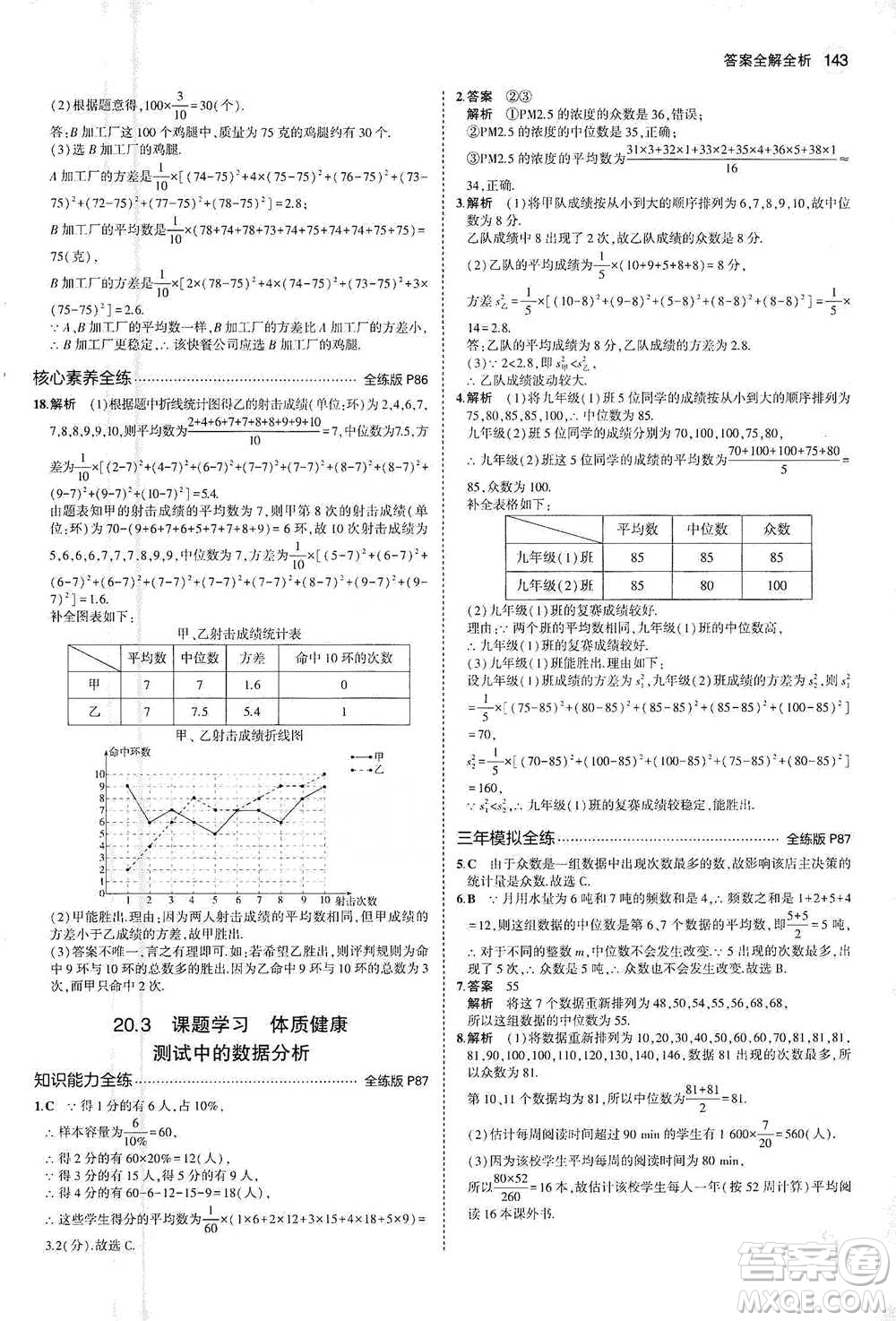 教育科學(xué)出版社2021年5年中考3年模擬初中數(shù)學(xué)八年級(jí)下冊(cè)人教版參考答案