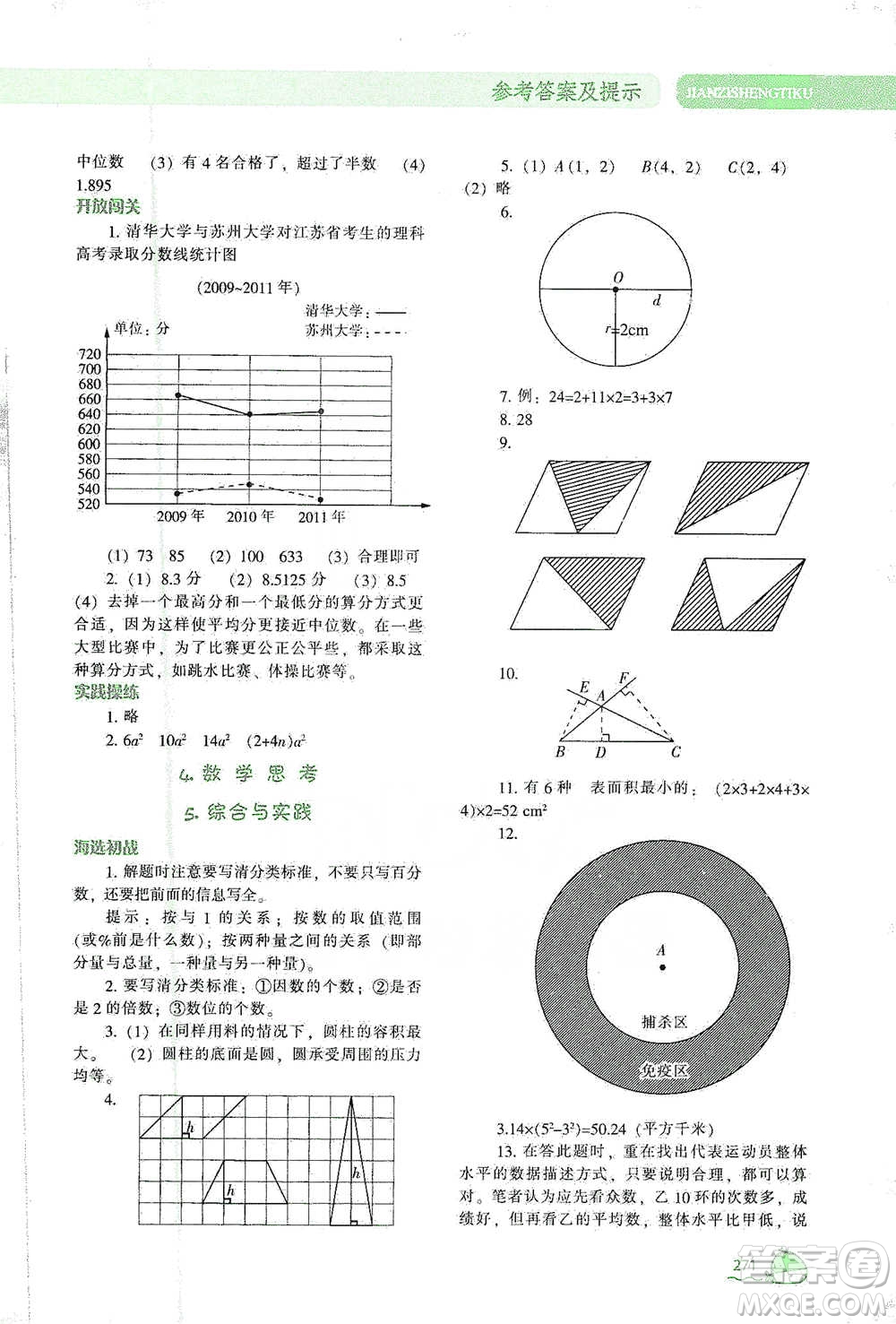 遼寧教育出版社2021尖子生題庫數(shù)學(xué)六年級下冊人教版參考答案