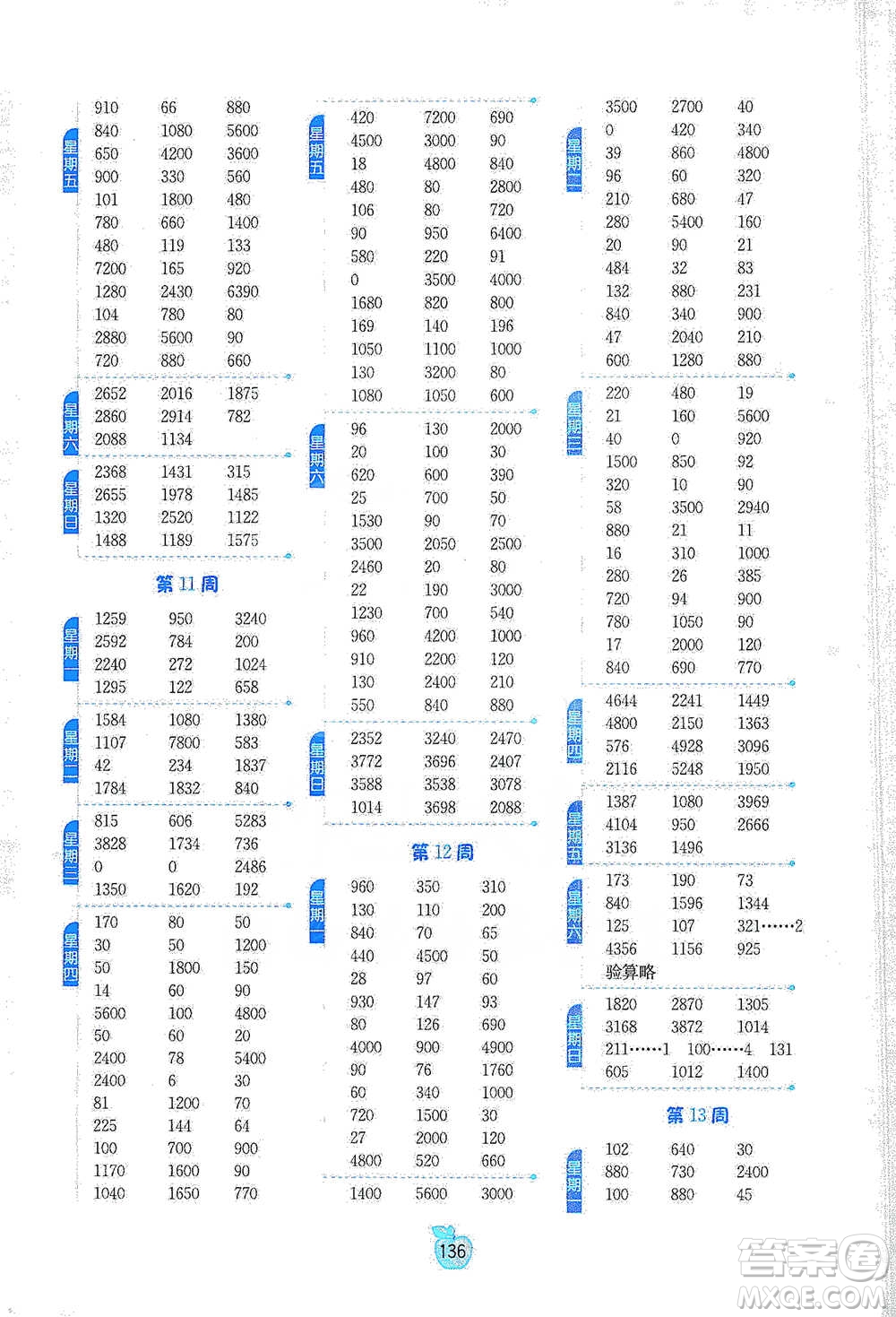 江蘇人民出版社2021小學數(shù)學計算高手三年級下冊人教版參考答案