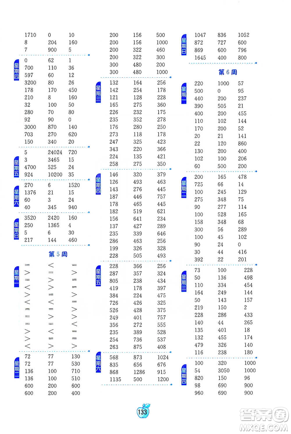 江蘇人民出版社2021小學(xué)數(shù)學(xué)計算高手四年級下冊人教版參考答案