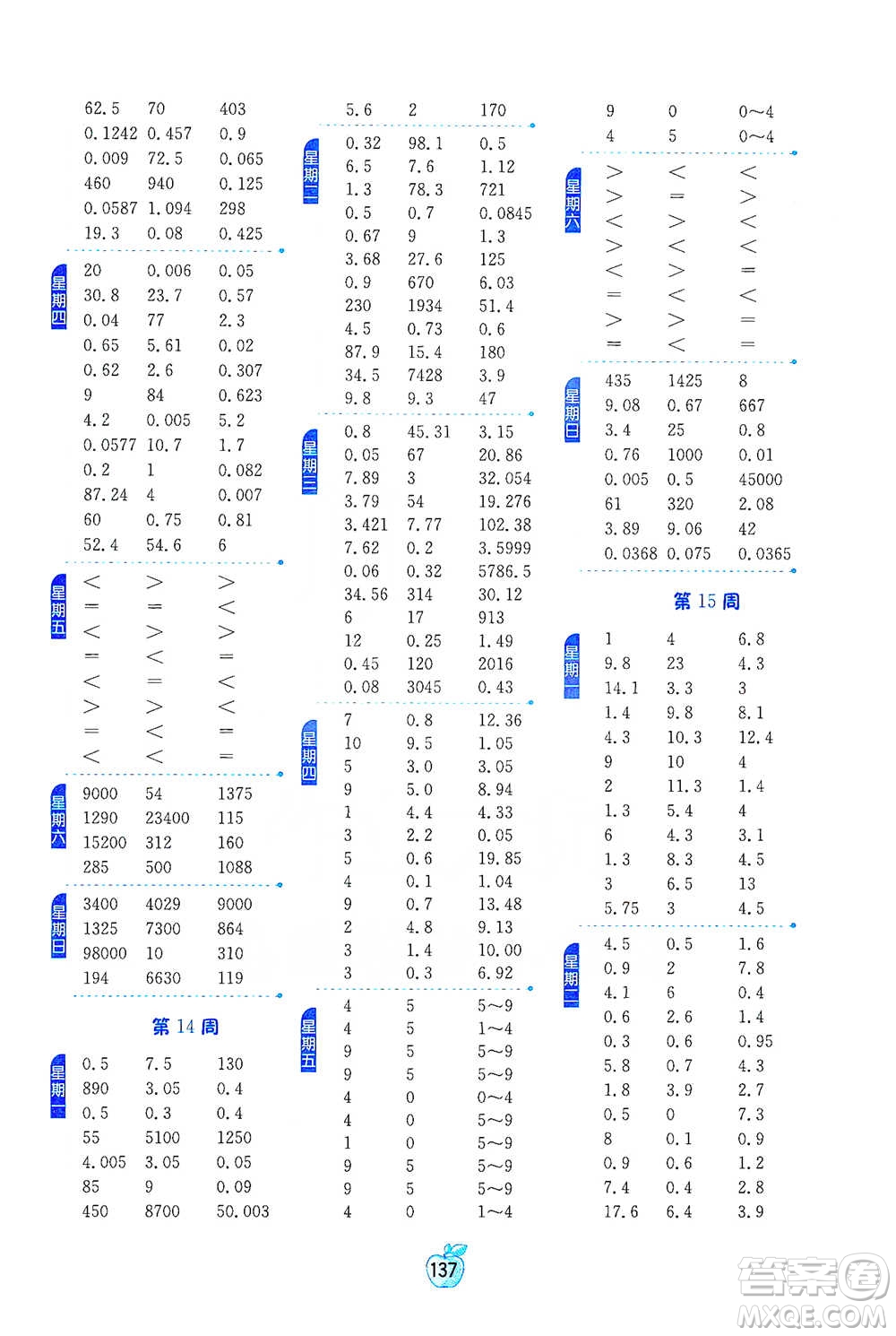 江蘇人民出版社2021小學(xué)數(shù)學(xué)計算高手四年級下冊人教版參考答案