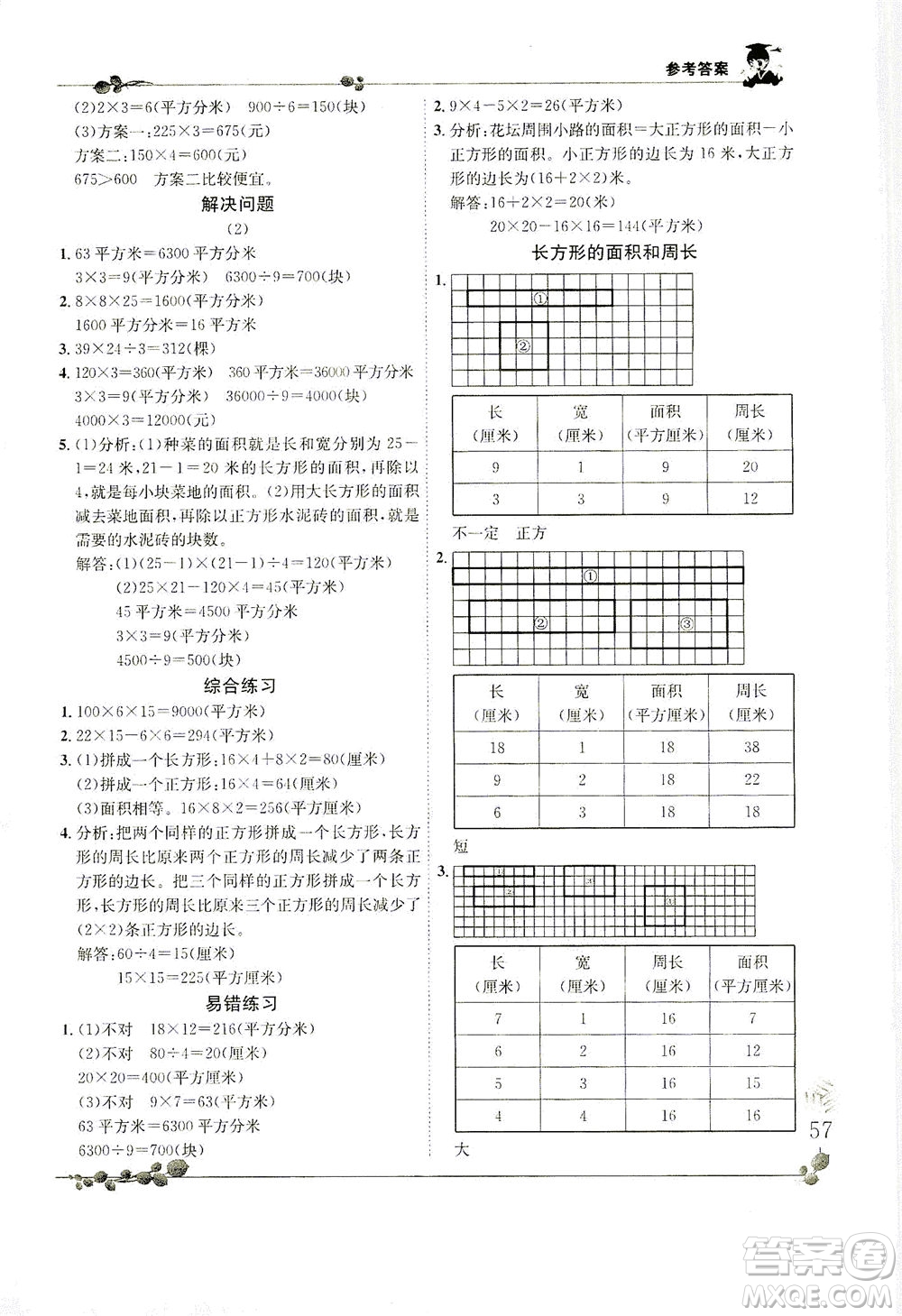 龍門書(shū)局2021黃岡小狀元解決問(wèn)題天天練三年級(jí)下R人教版答案