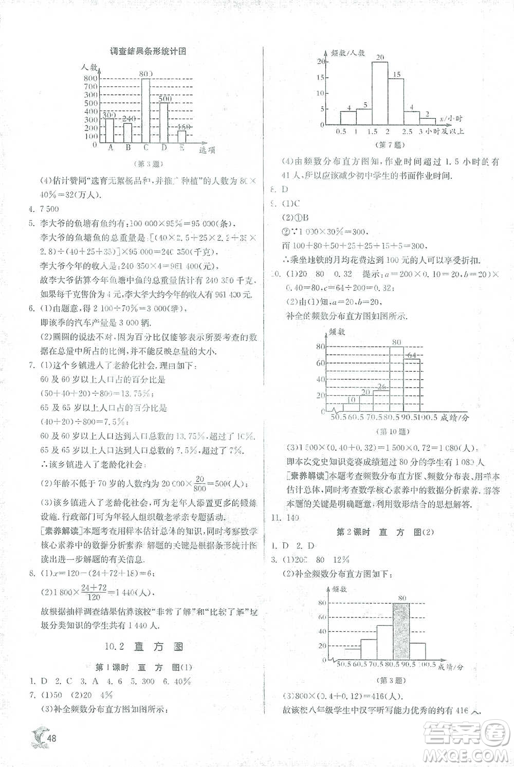 江蘇人民出版社2021實驗班提優(yōu)訓練七年級下冊數(shù)學人教版參考答案