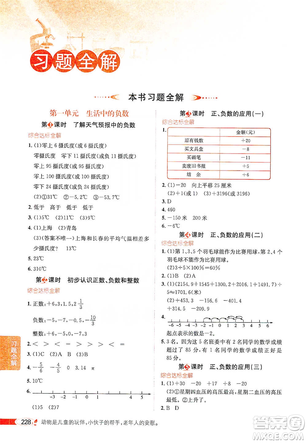 陜西人民教育出版社2021小學(xué)教材全解六年級下冊數(shù)學(xué)河北教育版參考答案