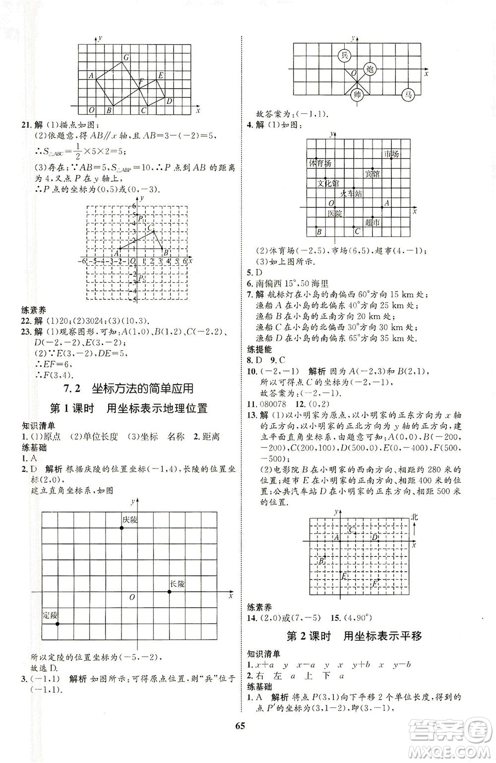 現(xiàn)代教育出版社2021初中同步學(xué)考優(yōu)化設(shè)計七年級數(shù)學(xué)下冊RJ人教版答案