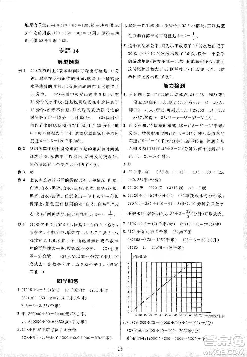 崇文書局2021培優(yōu)新幫手五年級(jí)數(shù)學(xué)通用版參考答案