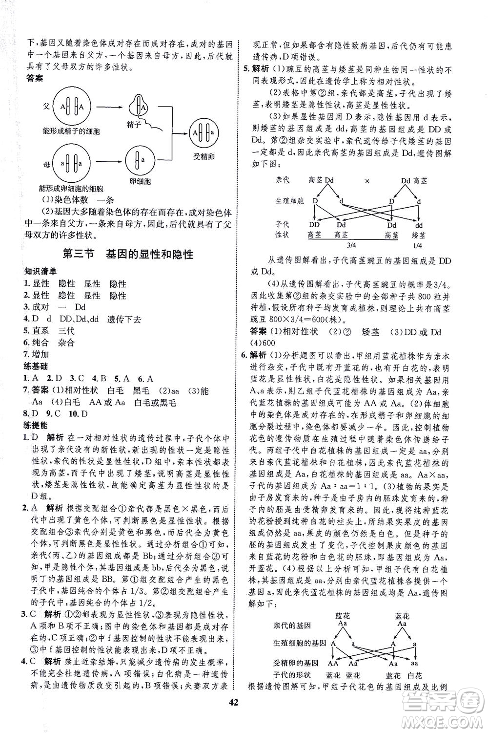 現(xiàn)代教育出版社2021初中同步學(xué)考優(yōu)化設(shè)計(jì)八年級(jí)生物下冊(cè)RJ人教版答案