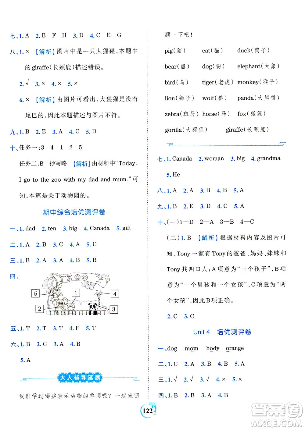 江西人民出版社2021春王朝霞德才兼?zhèn)渥鳂I(yè)創(chuàng)新設(shè)計(jì)英語(yǔ)三年級(jí)下冊(cè)PEP版人教版答案