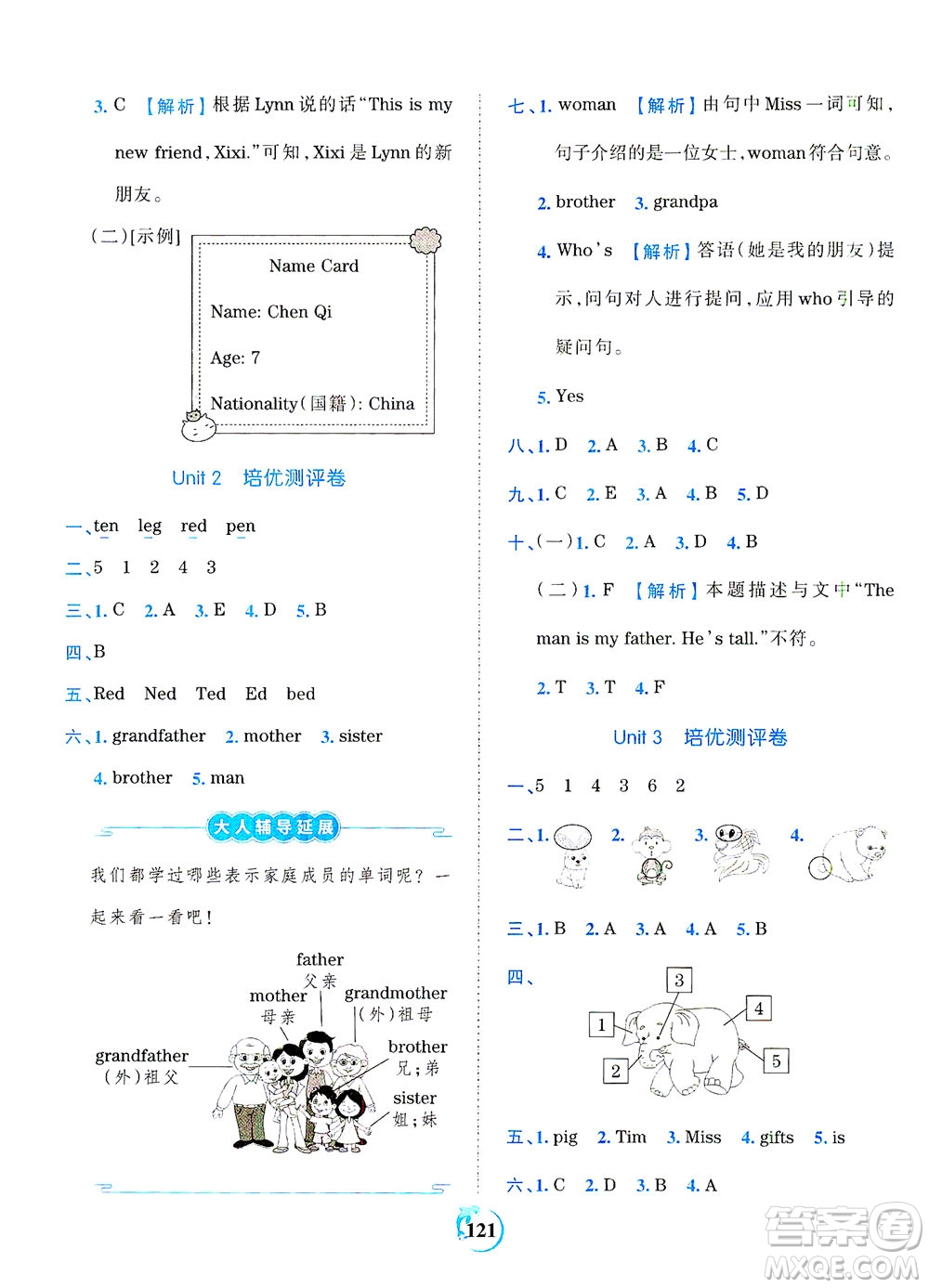 江西人民出版社2021春王朝霞德才兼?zhèn)渥鳂I(yè)創(chuàng)新設(shè)計(jì)英語(yǔ)三年級(jí)下冊(cè)PEP版人教版答案