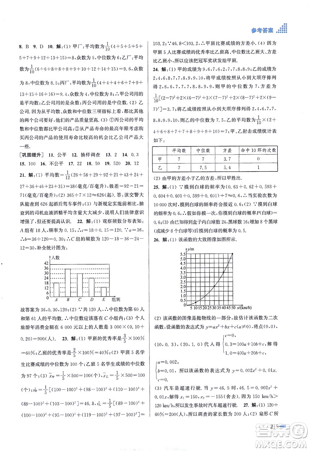 江蘇鳳凰美術出版社2021創(chuàng)新課時作業(yè)本數(shù)學九年級下冊江蘇版答案