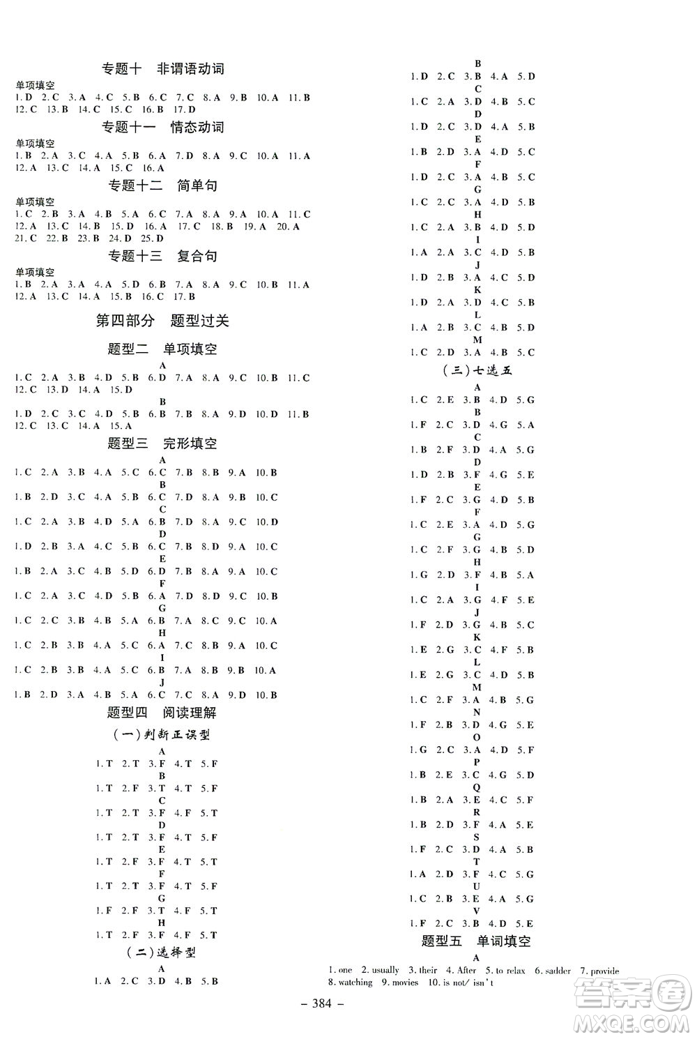 新世紀(jì)出版社2021導(dǎo)與練初中學(xué)業(yè)水平考試九年級(jí)英語(yǔ)下冊(cè)人教版昆明專版答案