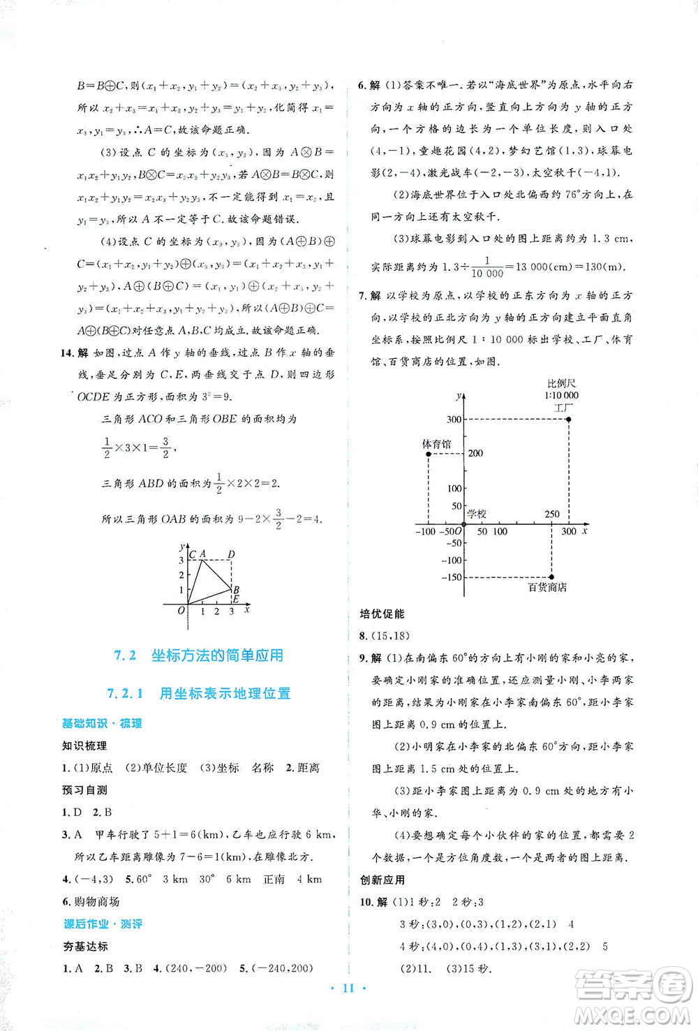 人民教育出版社2021同步解析與測評七年級數(shù)學下冊人教版答案