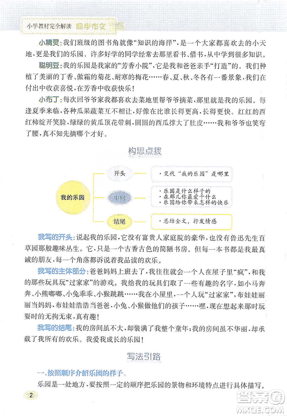 吉林人民出版社2021小學(xué)教材完全解讀同步作文四年級下冊語文參考答案