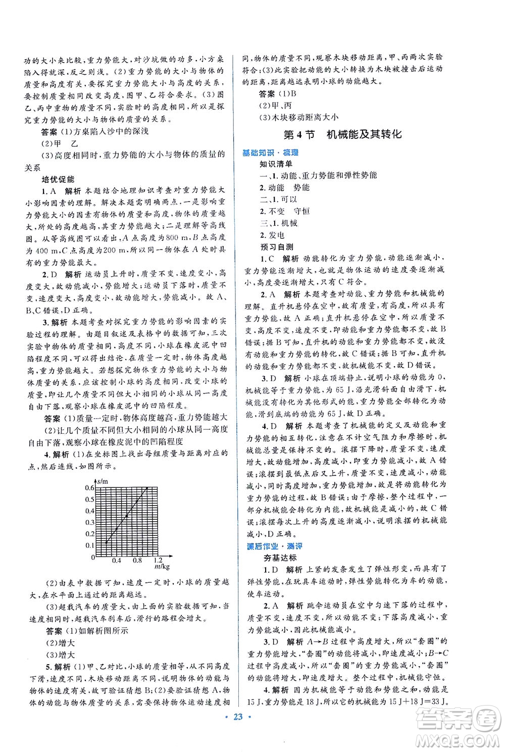 人民教育出版社2021同步解析與測(cè)評(píng)八年級(jí)物理下冊(cè)人教版答案