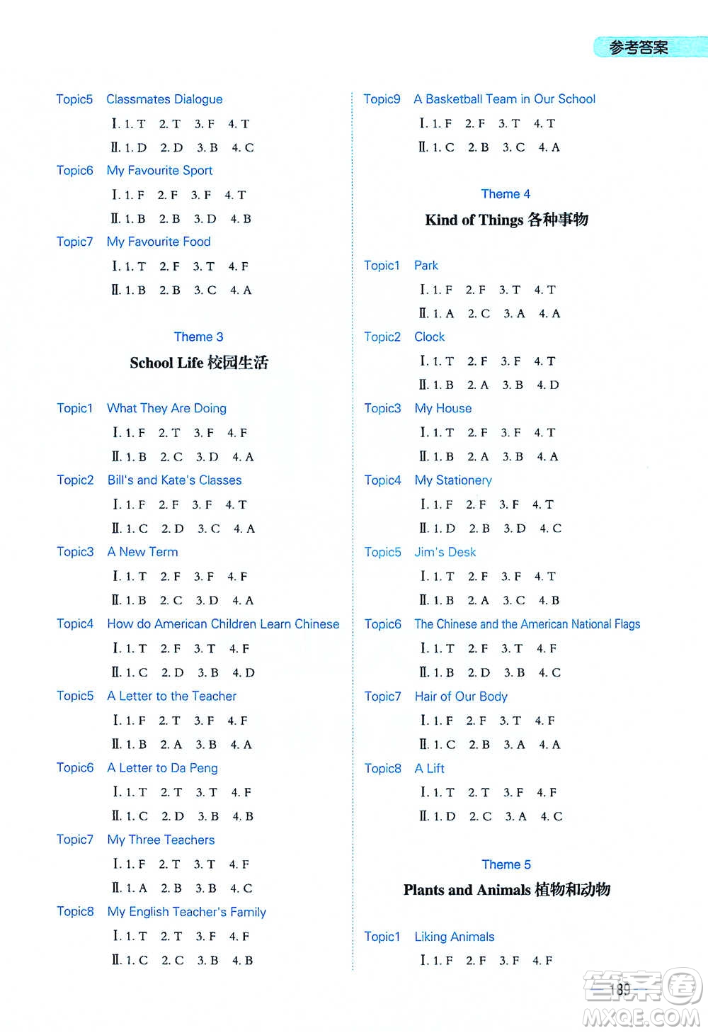 南海出版社2021小學(xué)生英語閱讀與訓(xùn)練三年級參考答案