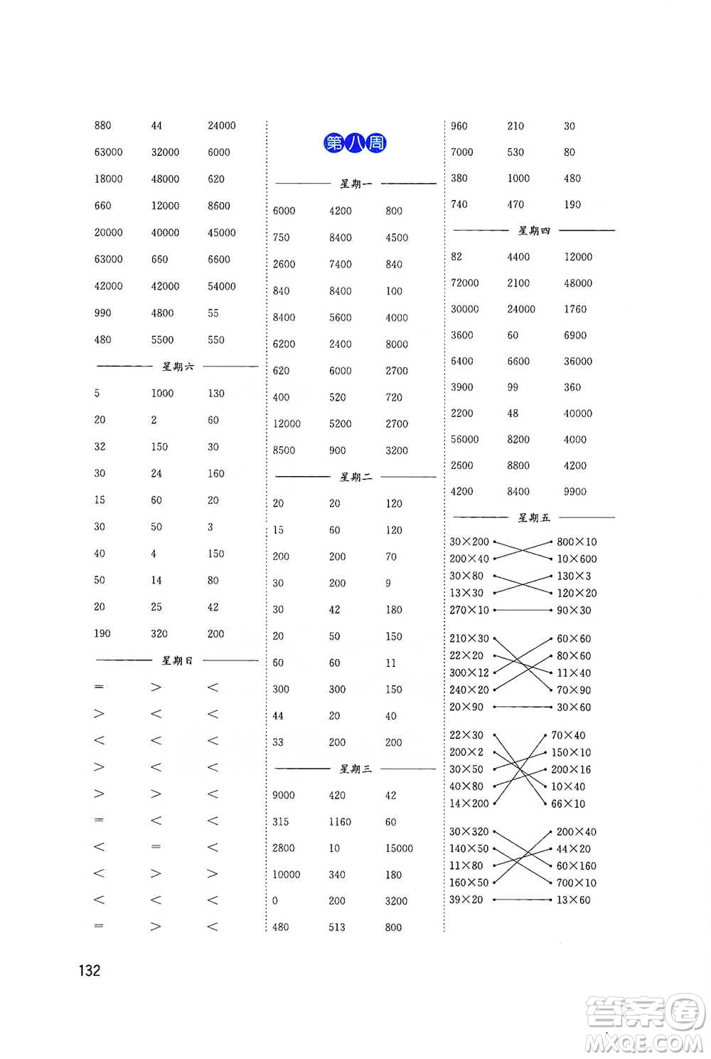 東南大學出版社2021名師點撥分級培優(yōu)速算能手數(shù)學四年級下冊參考答案