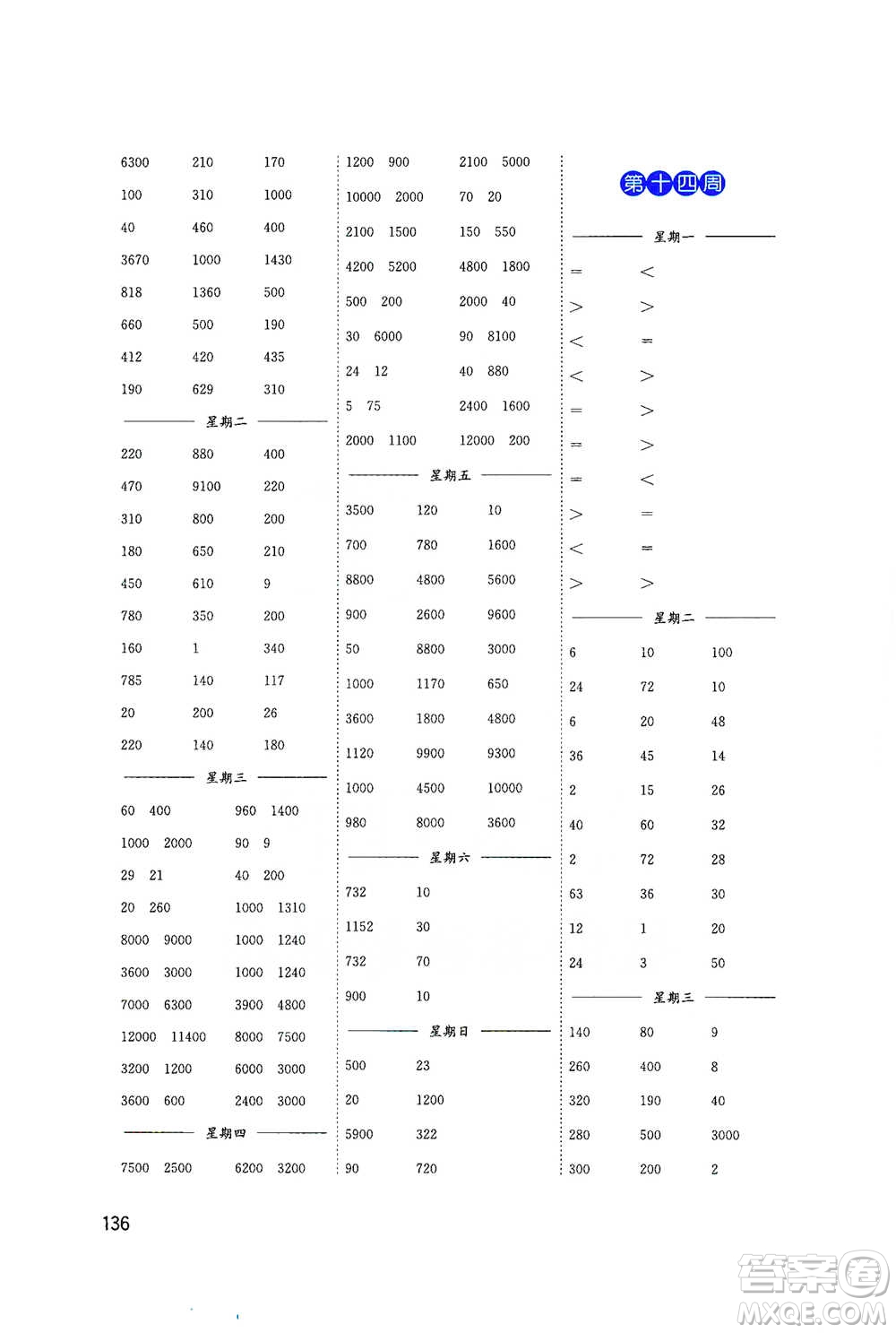 東南大學出版社2021名師點撥分級培優(yōu)速算能手數(shù)學四年級下冊參考答案