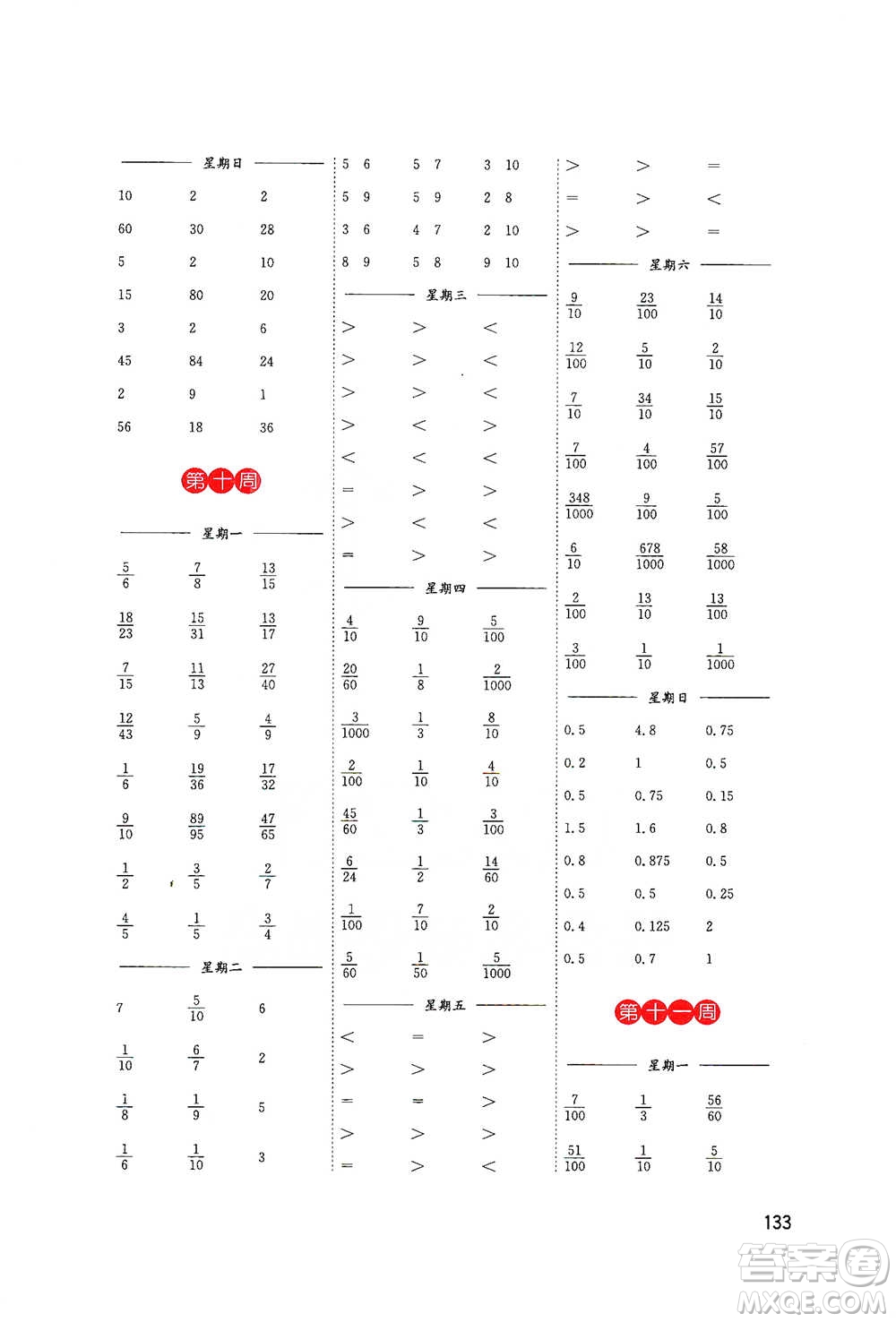 東南大學(xué)出版社2021名師點(diǎn)撥分級(jí)培優(yōu)速算能手?jǐn)?shù)學(xué)五年級(jí)下冊(cè)參考答案