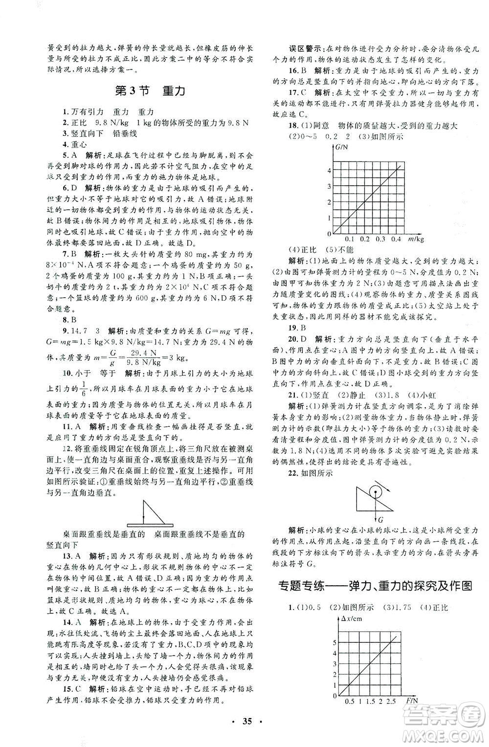 上海大學(xué)出版社2021非常1+1完全題練八年級(jí)物理下冊(cè)人教版答案