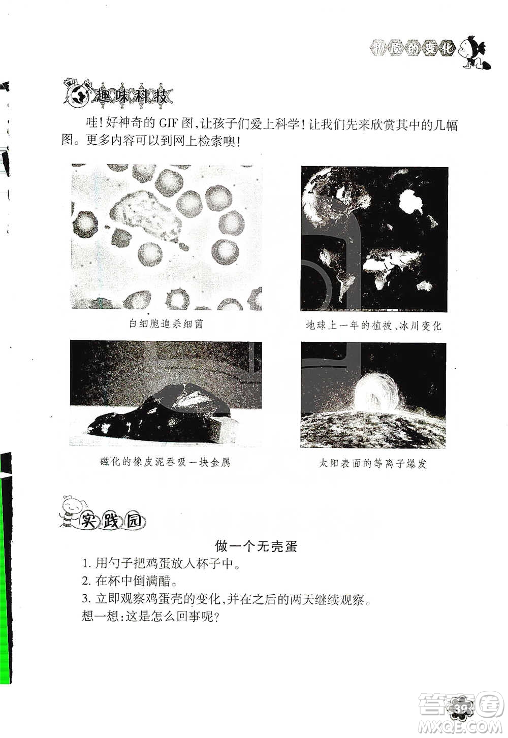 浙江教育出版社2021同步科學(xué)拓展閱讀六年級(jí)下冊教科版參考答案