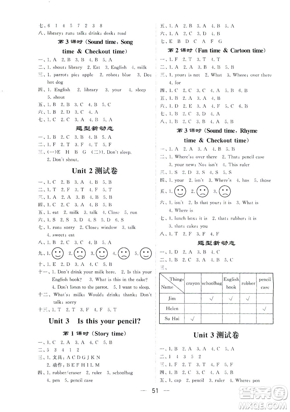 河海大學(xué)出版社2021棒棒堂三年級英語下冊江蘇國標(biāo)版答案