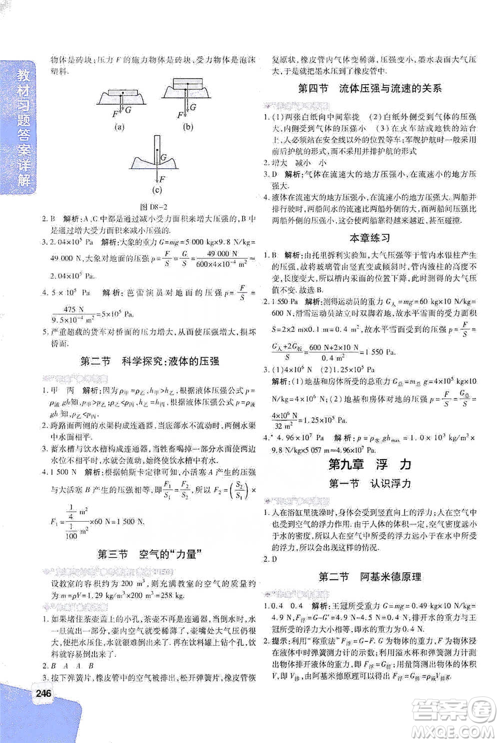 北京教育出版社2021倍速學(xué)習(xí)法八年級(jí)物理下冊(cè)滬科版參考答案