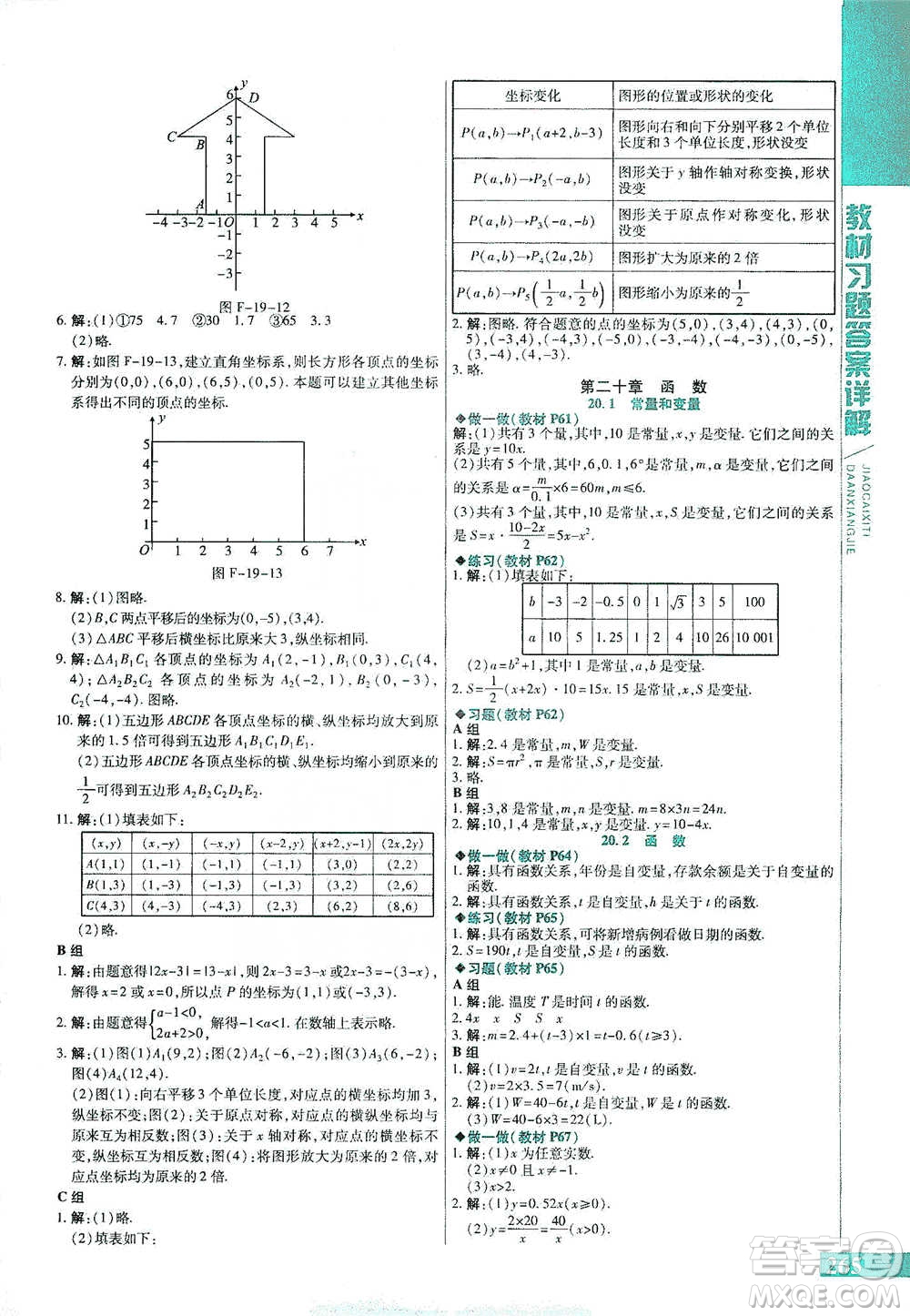 北京教育出版社2021倍速學習法八年級數(shù)學下冊冀教版參考答案