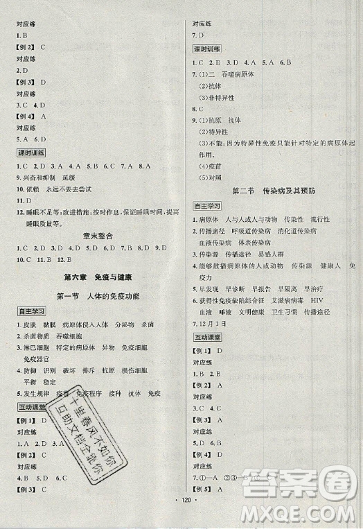 海南出版社2021名師名題生物七年級(jí)下冊(cè)JN濟(jì)南版答案