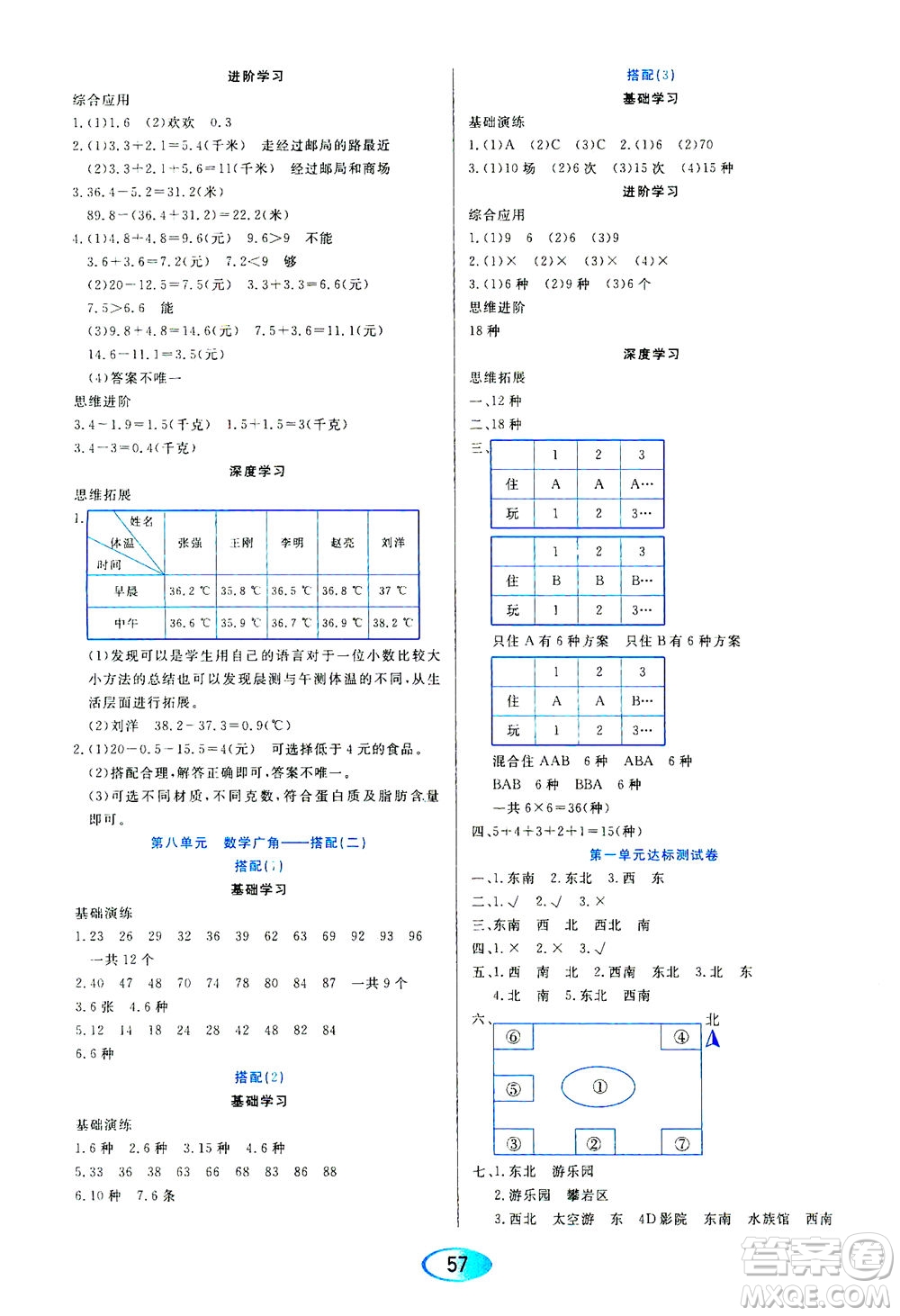 黑龍江教育出版社2021資源與評價三年級數(shù)學下冊人教版答案