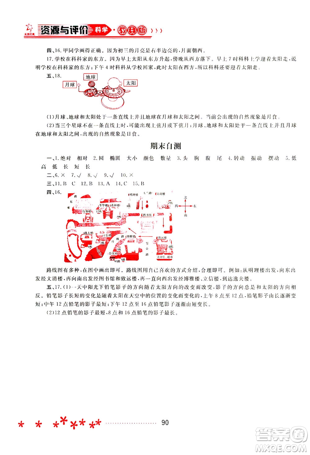 黑龍江教育出版社2021資源與評(píng)價(jià)三年級(jí)科學(xué)下冊(cè)教科版答案