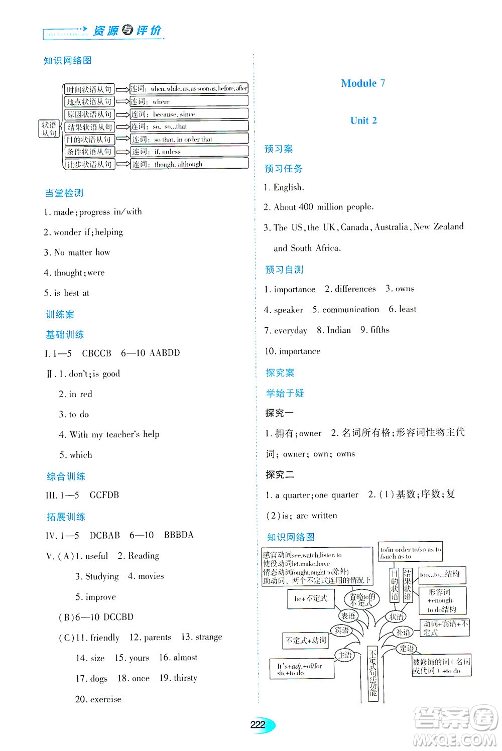 黑龍江教育出版社2021資源與評(píng)價(jià)九年級(jí)英語下冊(cè)外研版答案