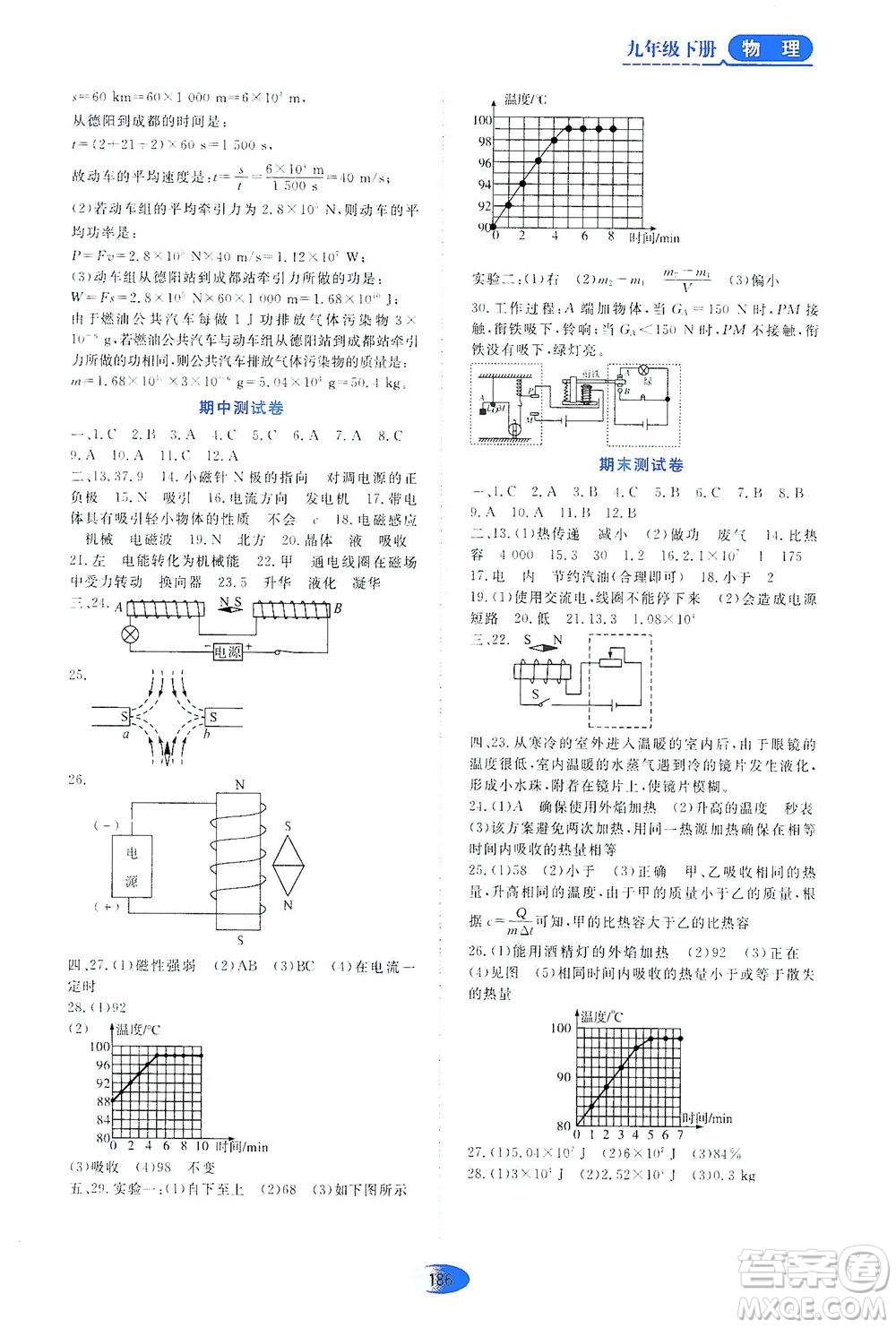 黑龍江教育出版社2021資源與評(píng)價(jià)九年級(jí)物理下冊(cè)五四學(xué)制山科技版答案