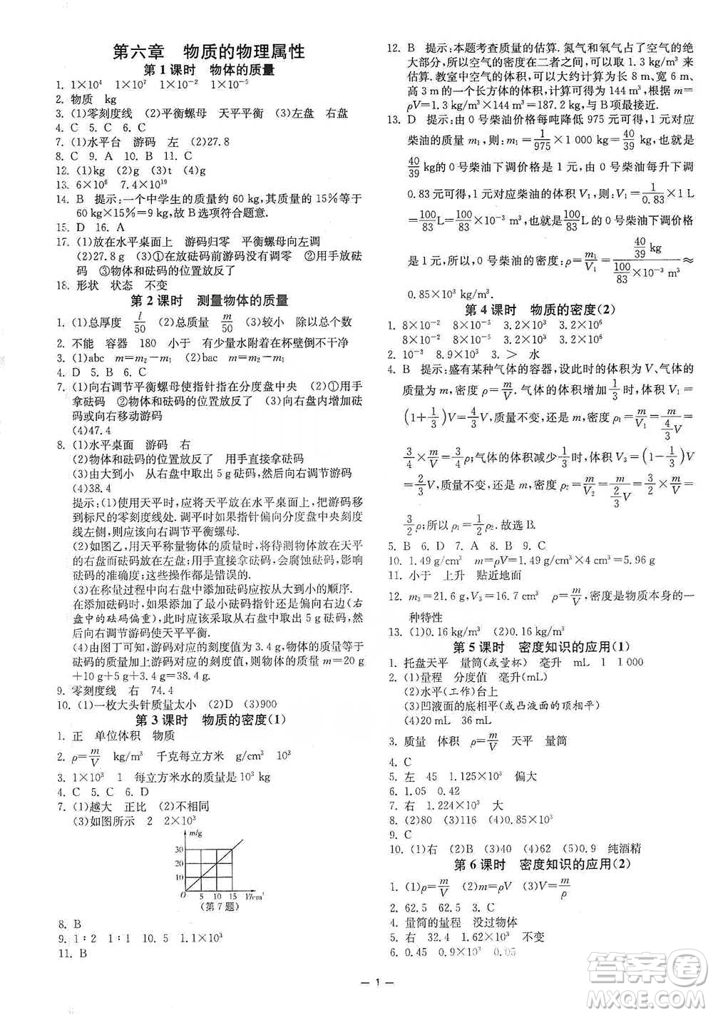 江蘇人民出版社2021年1課3練單元達(dá)標(biāo)測試八年級下冊物理蘇科版參考答案