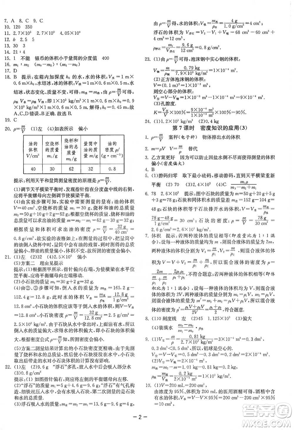 江蘇人民出版社2021年1課3練單元達(dá)標(biāo)測試八年級下冊物理蘇科版參考答案