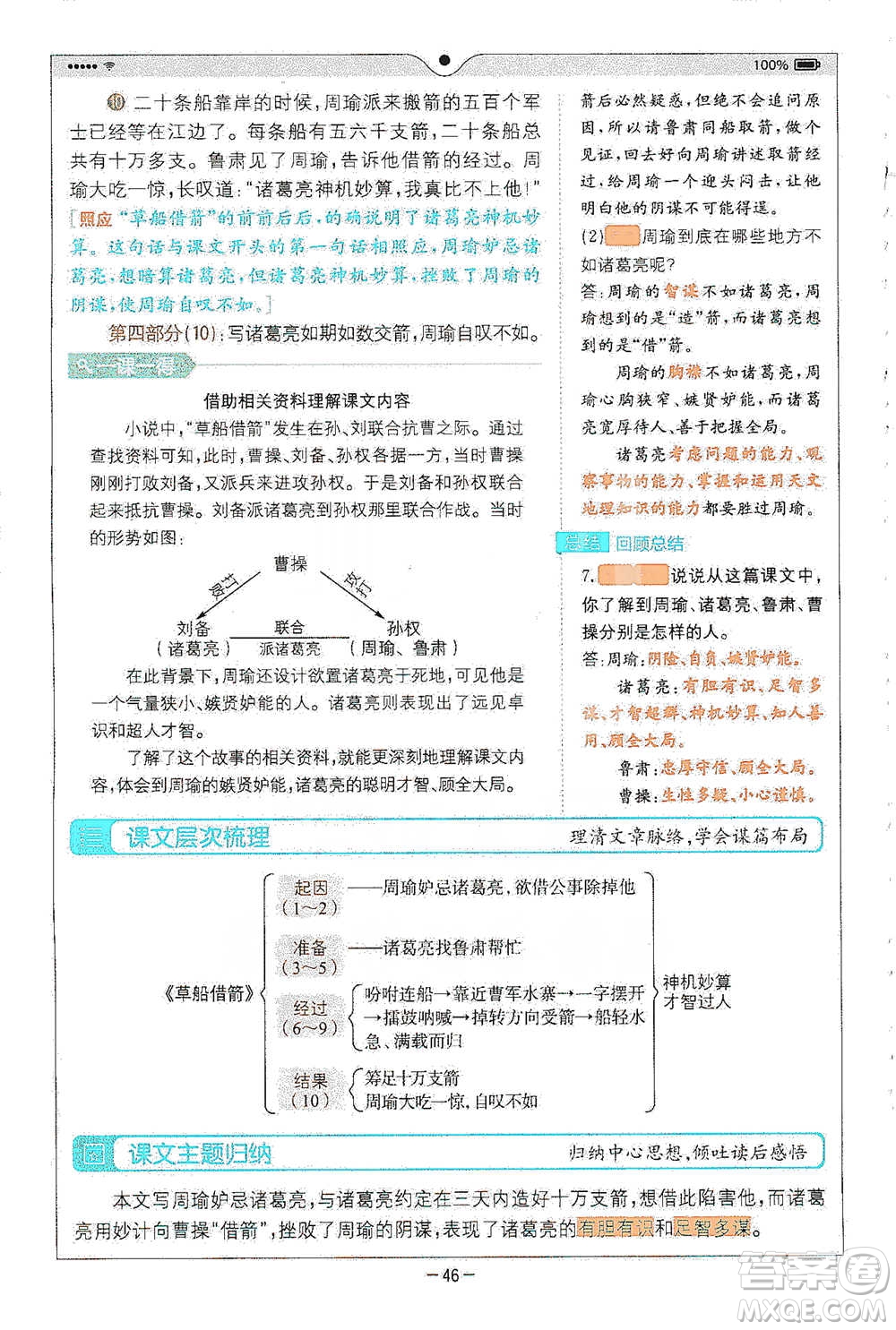 浙江教育出版社2021全易通五年級(jí)下冊(cè)語文人教版參考答案