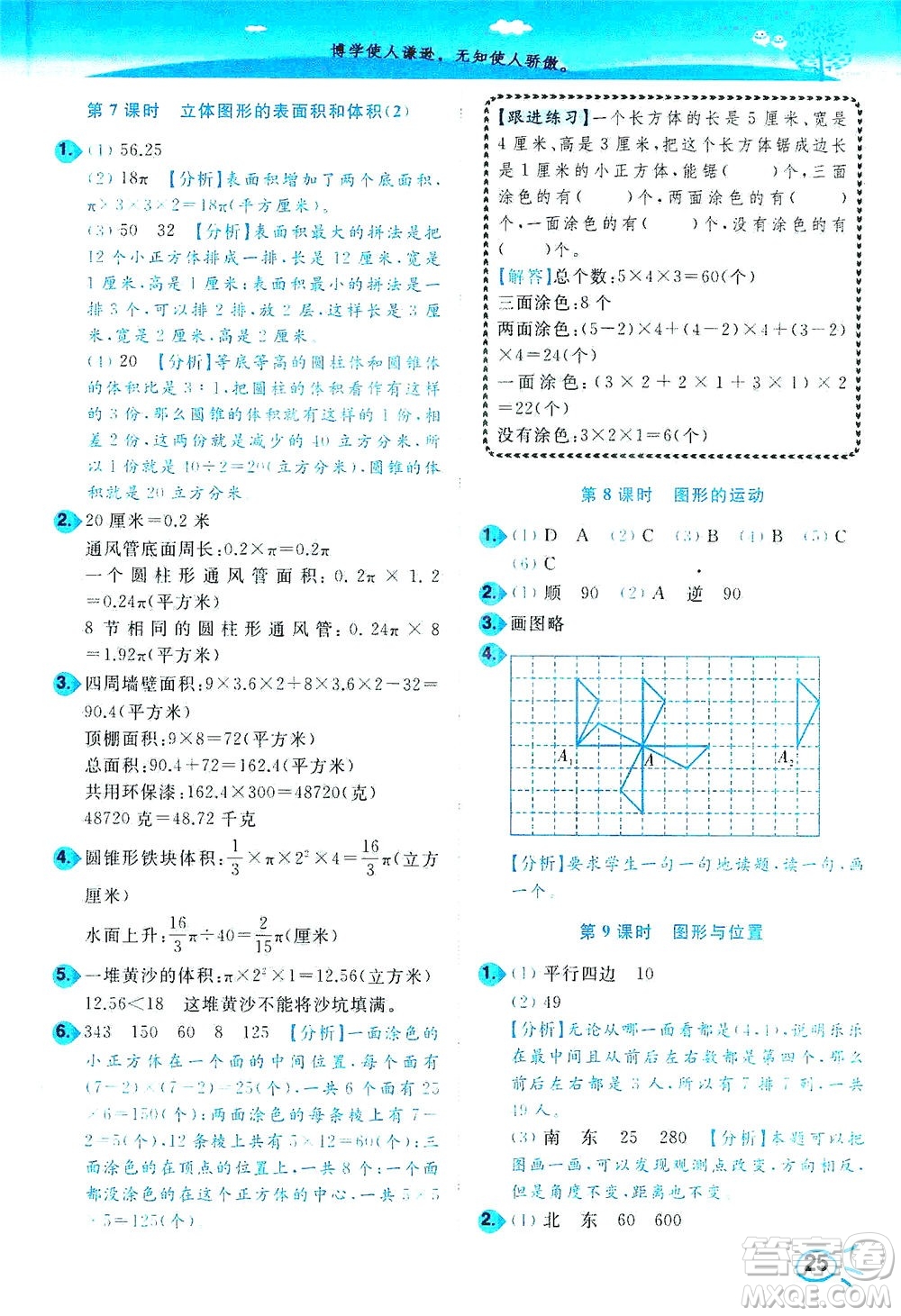 東南大學(xué)出版社2021年ENBO小天才智能培優(yōu)數(shù)學(xué)六年級下冊江蘇版答案