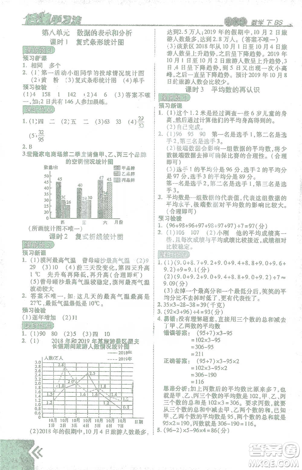 開明出版社2021倍速學習法五年級數(shù)學下冊北師大版參考答案