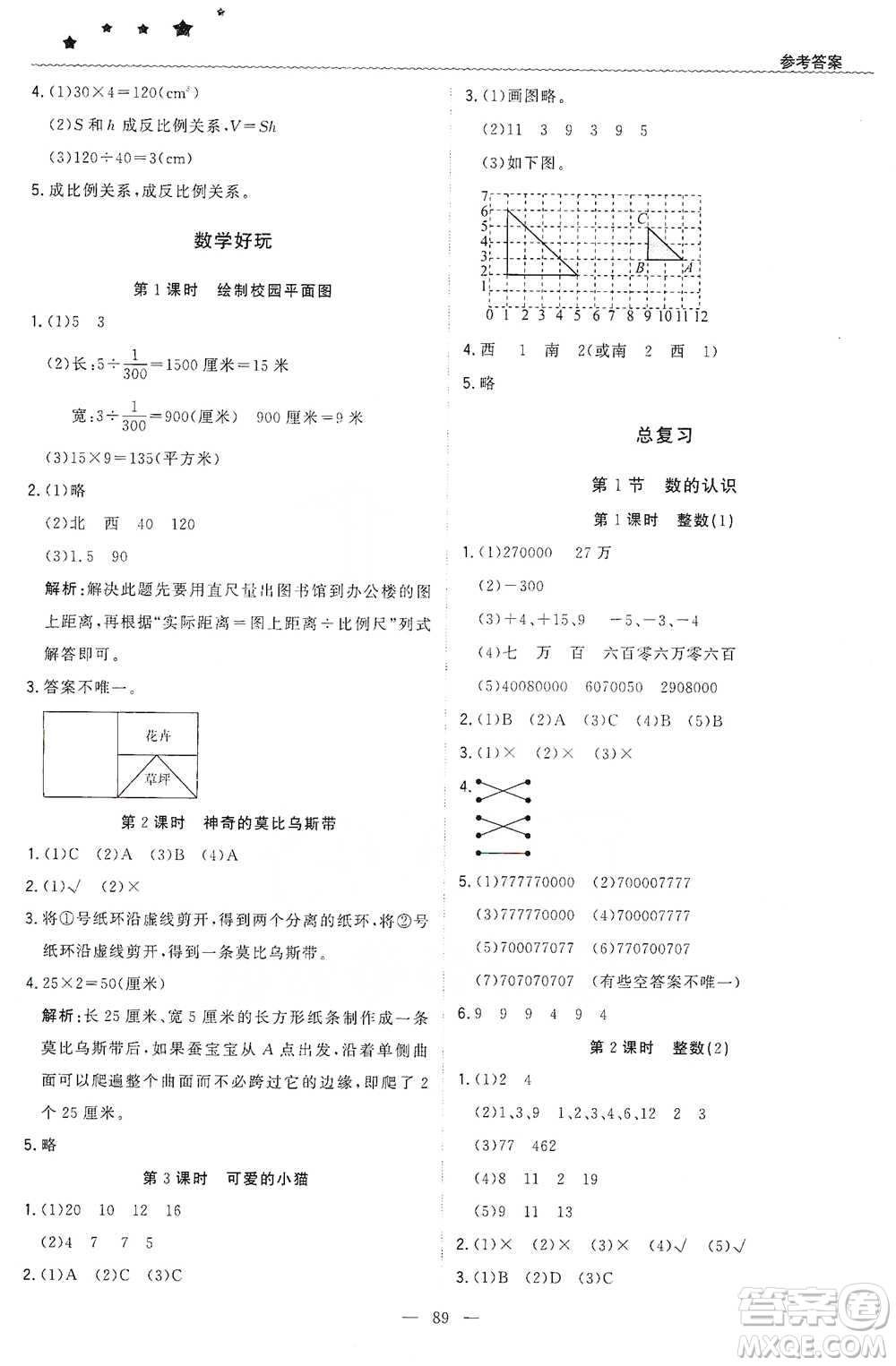 北京教育出版社2021年1+1輕巧奪冠優(yōu)化訓練六年級下冊數(shù)學北師大版參考答案